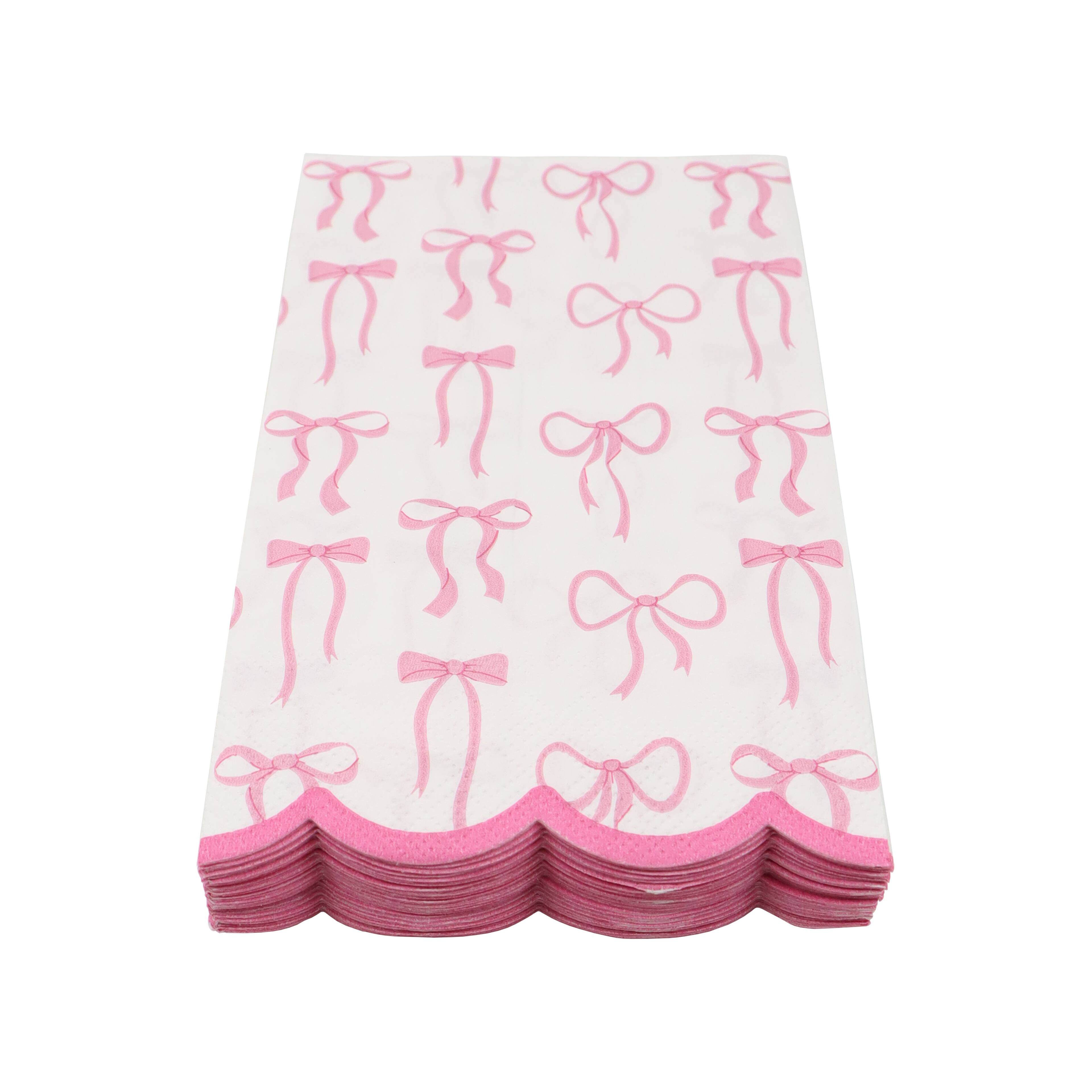 12 Packs: 20 ct. (240 total) Pink Bows Guest Napkins by Celebrate It™