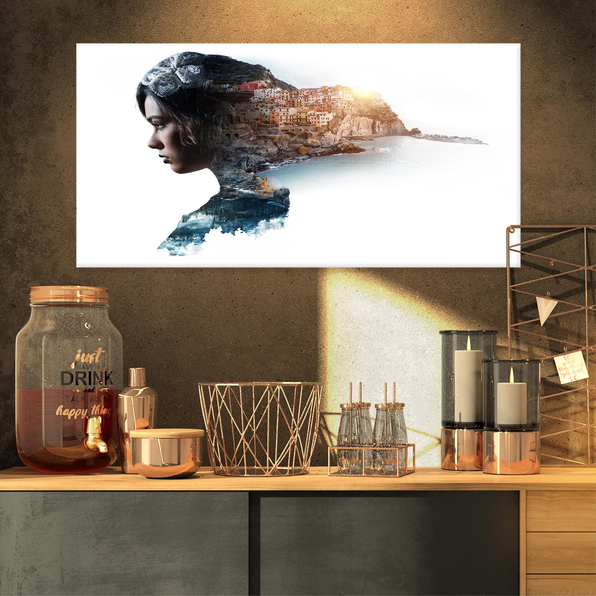 Designart - Double Exposure Woman Portrait