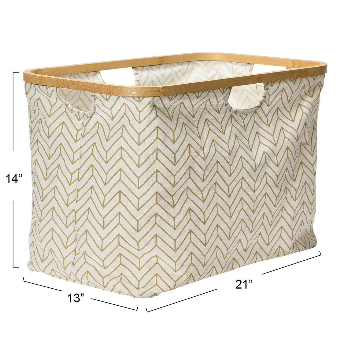 Household Essentials Krush Bamboo Rimmed Basket