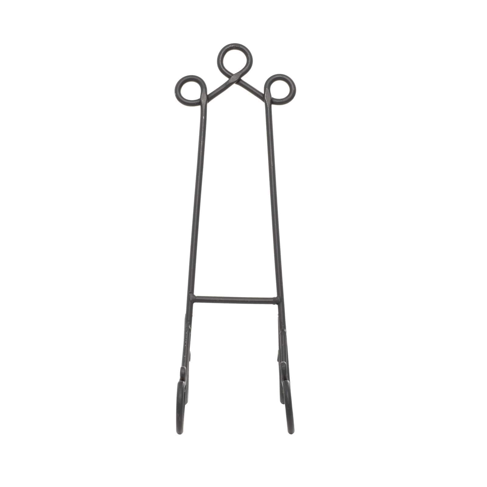 Traditional Scrolling Black Metal Easel, 19" x 6" x 9"