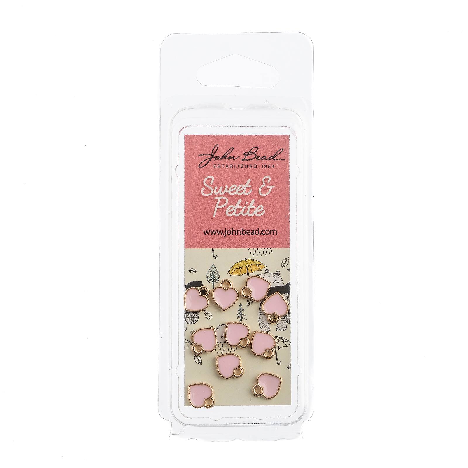John Bead Sweet & Petite Small Hearts Charms, 10ct.