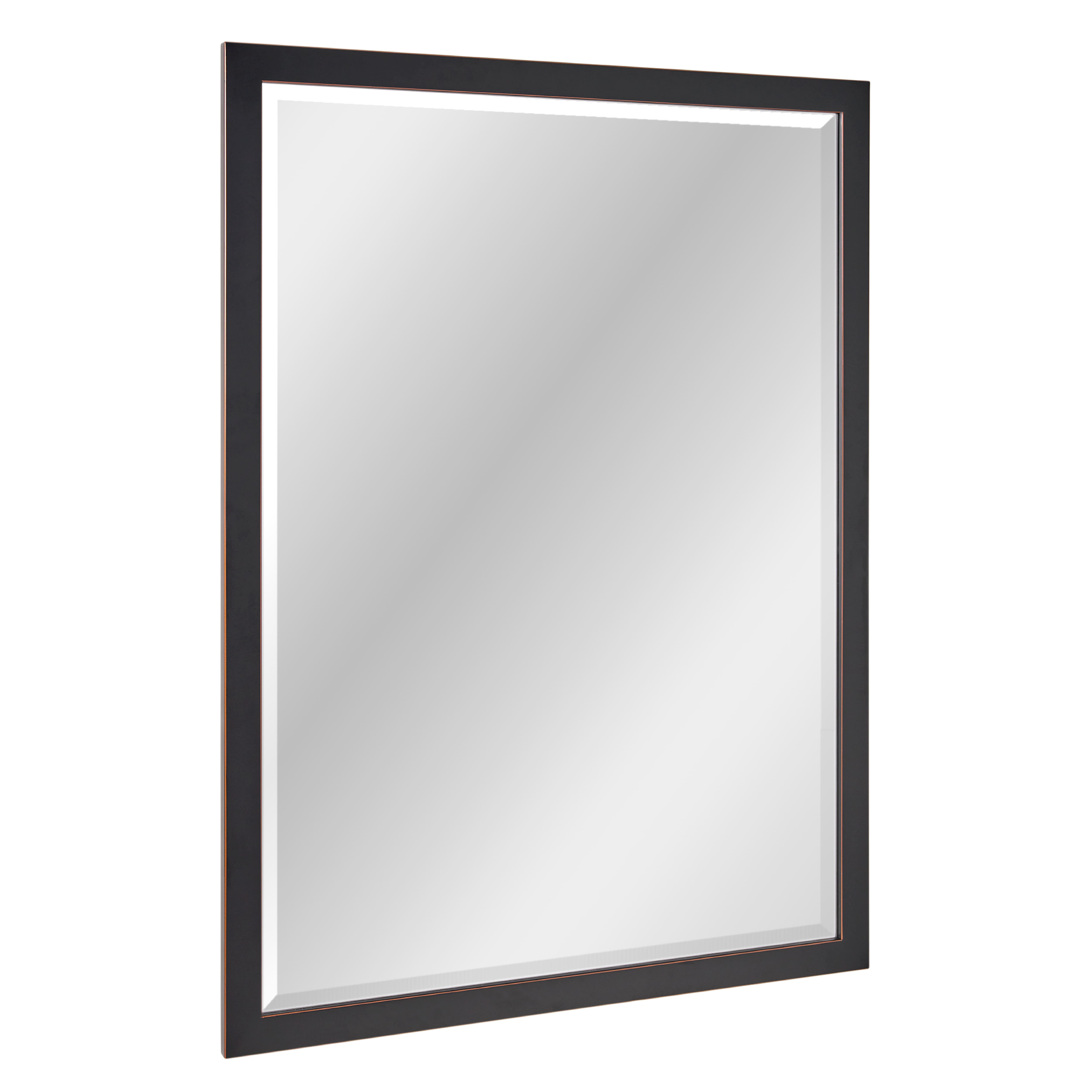 Head West Bronze Stainless Steel Beveled 30" x 40" Framed Accent Vanity Mirror