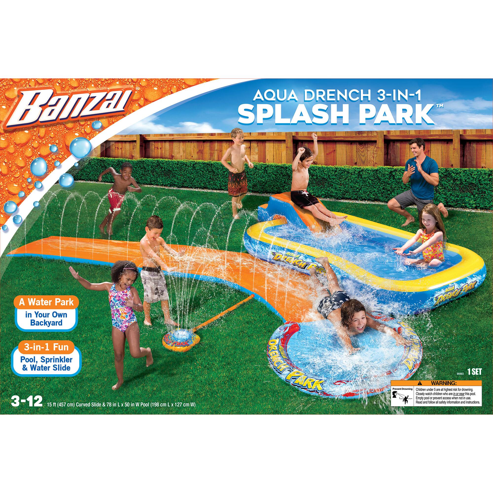 Banzai® 15ft. Aqua Drench 3-in-1 Splash Park™