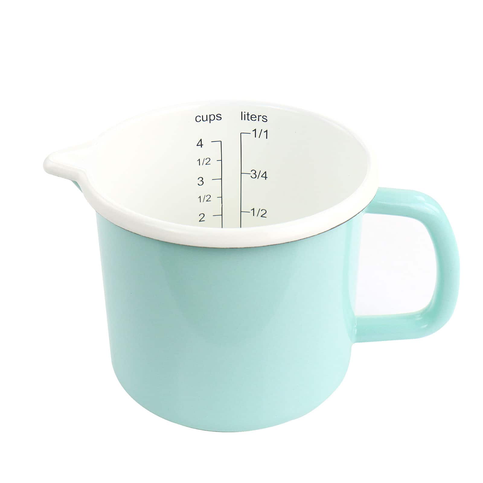 Martha Stewart Turquoise Enamel on Steel Measuring Cup