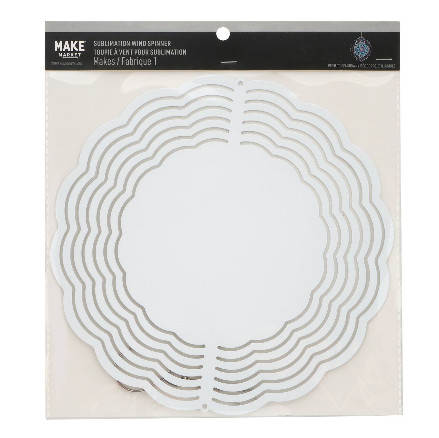 12 Pack: Sublimation Scalloped Wind Spinner by Make Market®
