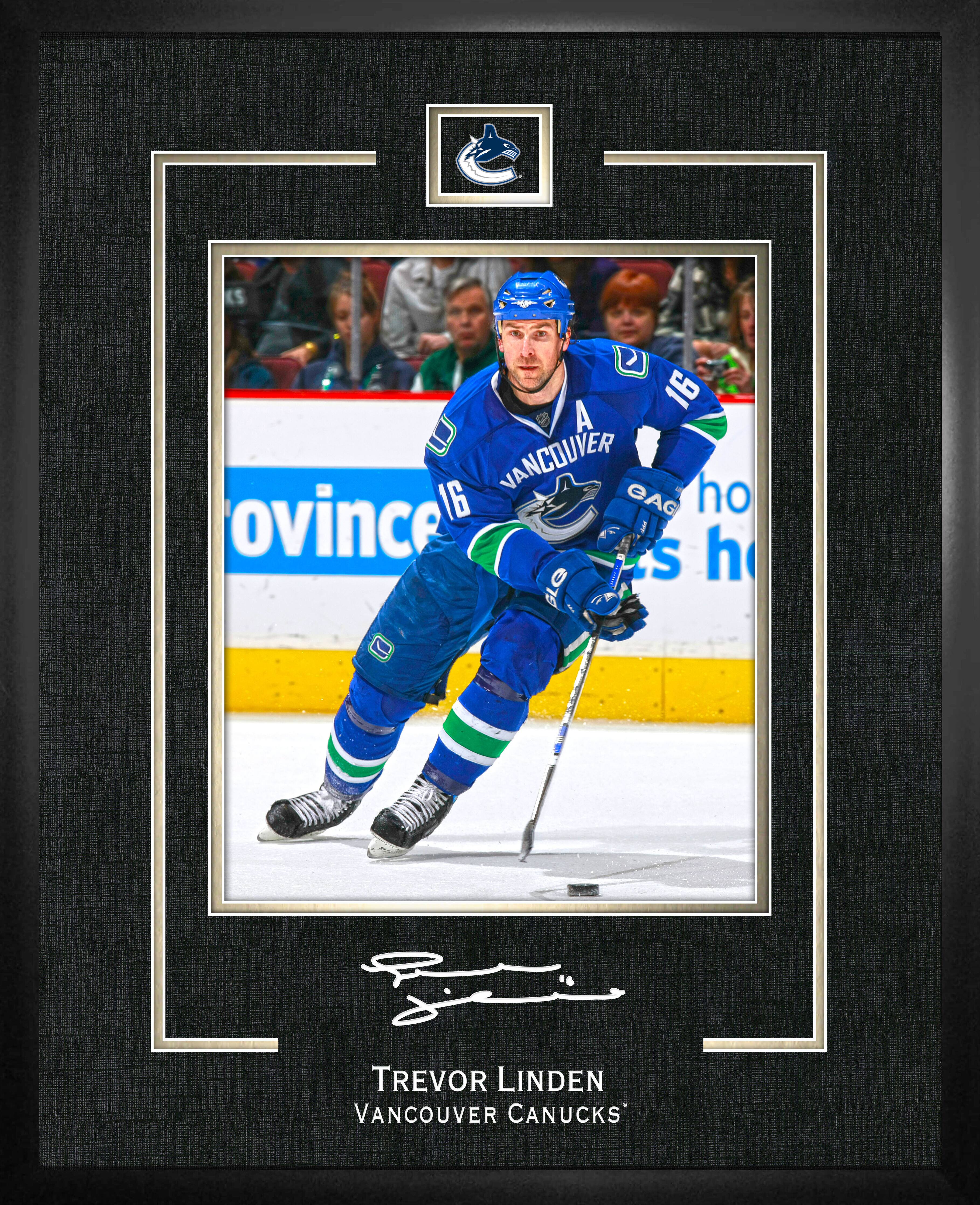 Trevor Linden 16" x 20" Replica Signature Frame Canucks