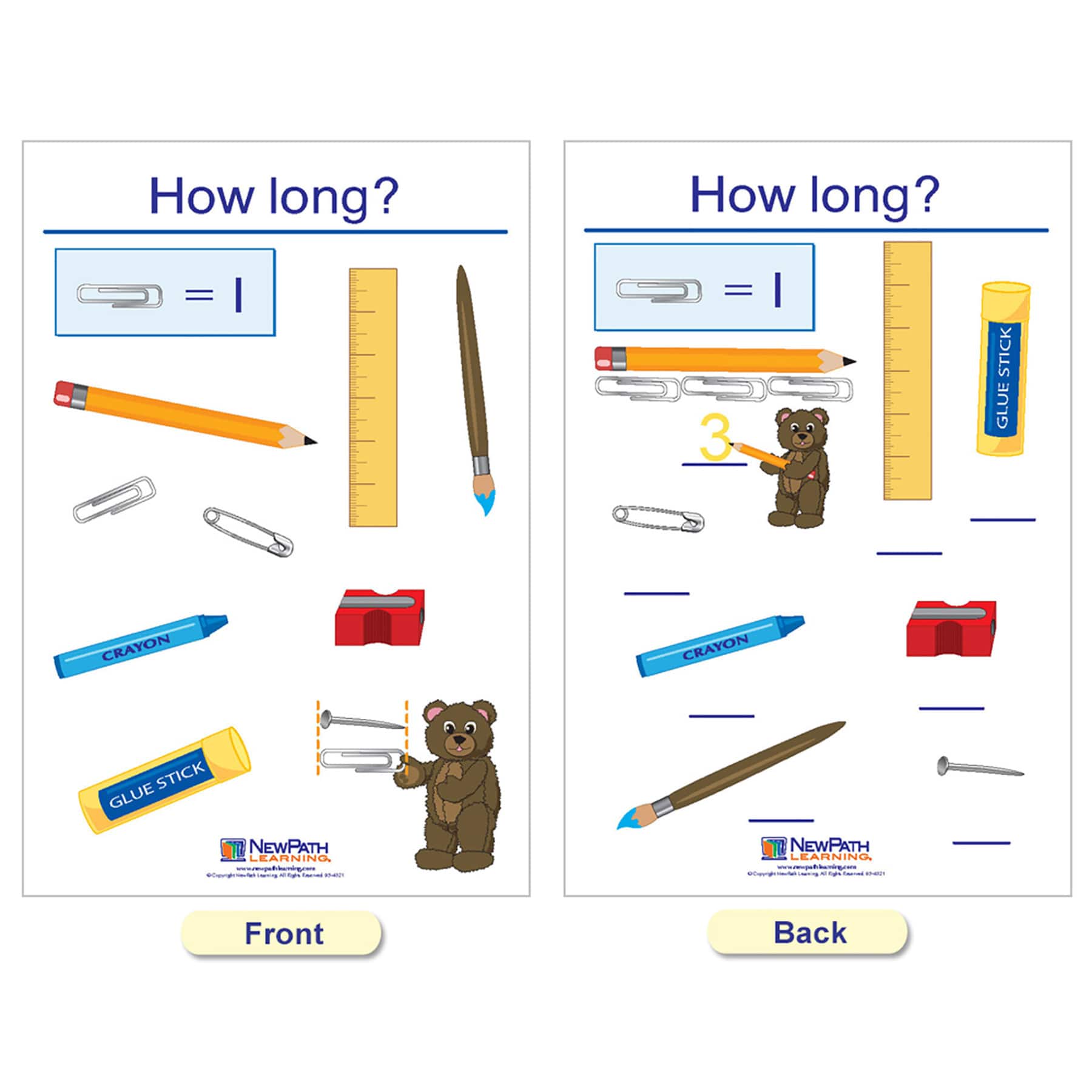 NewPath Learning® 12" x 18" Measurement Bulletin Board Charts Set