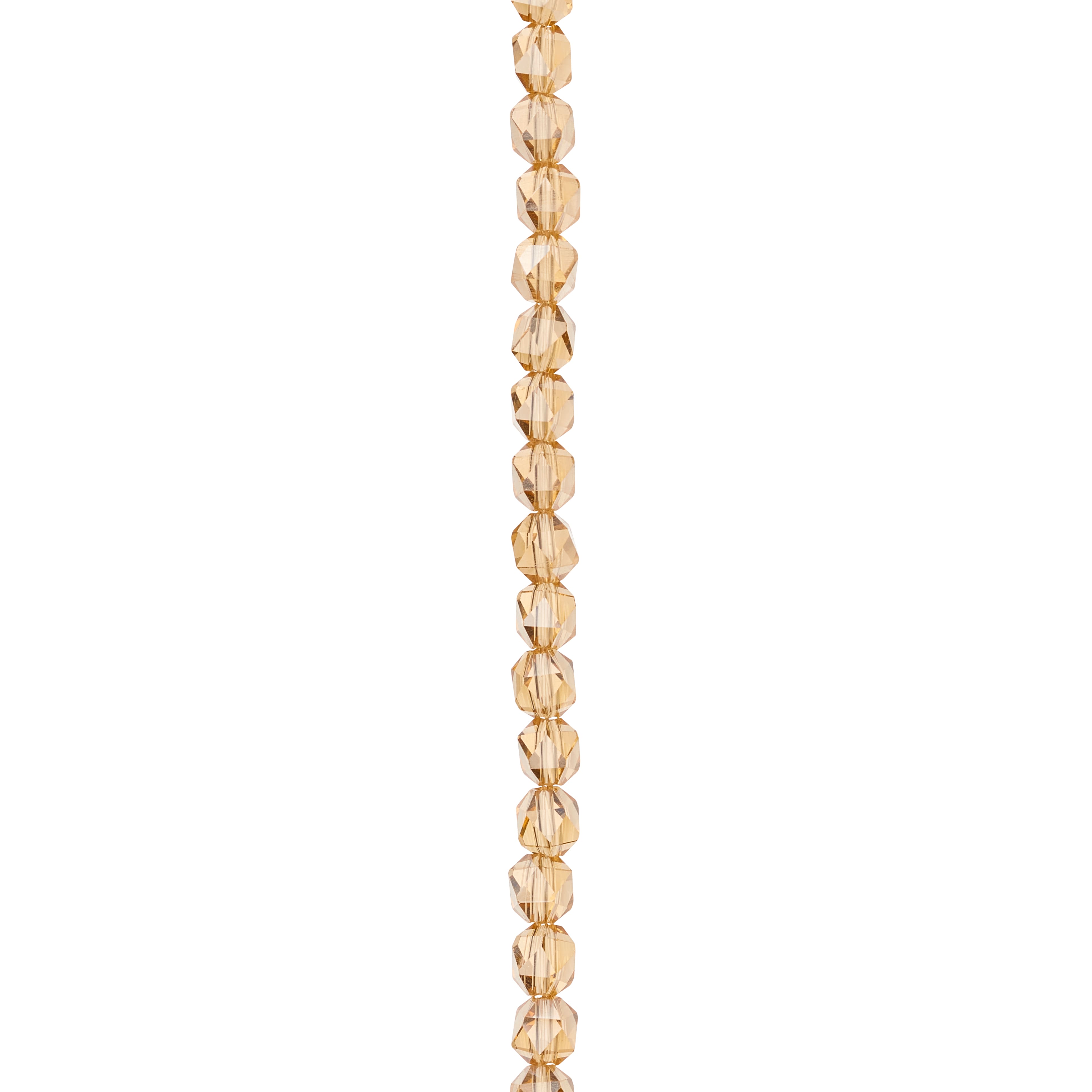 Amber Glass Triangle Faceted Beads, 6mm by Bead Landing™