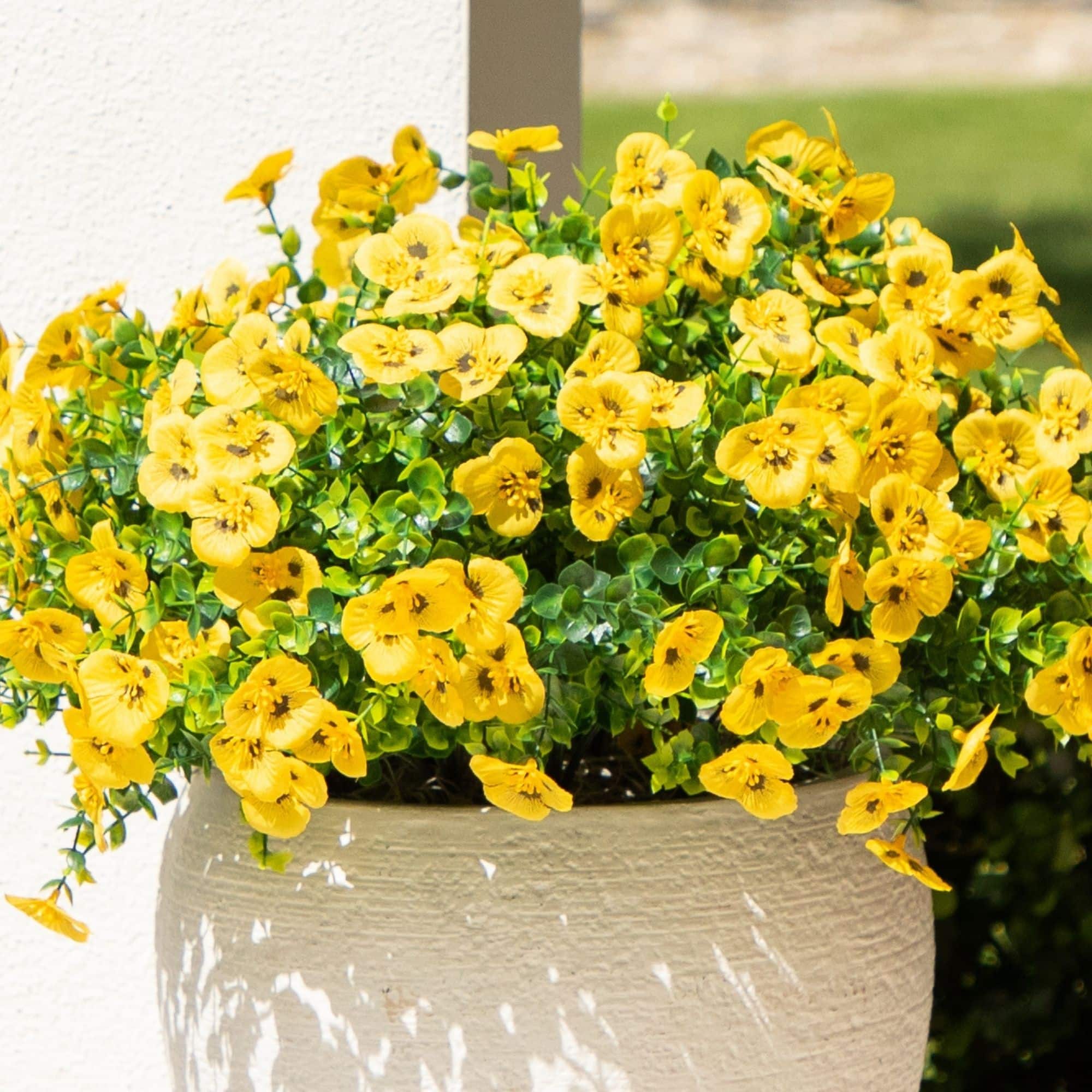 13" UV Resistant Artificial Pansy Bushes, 12ct.