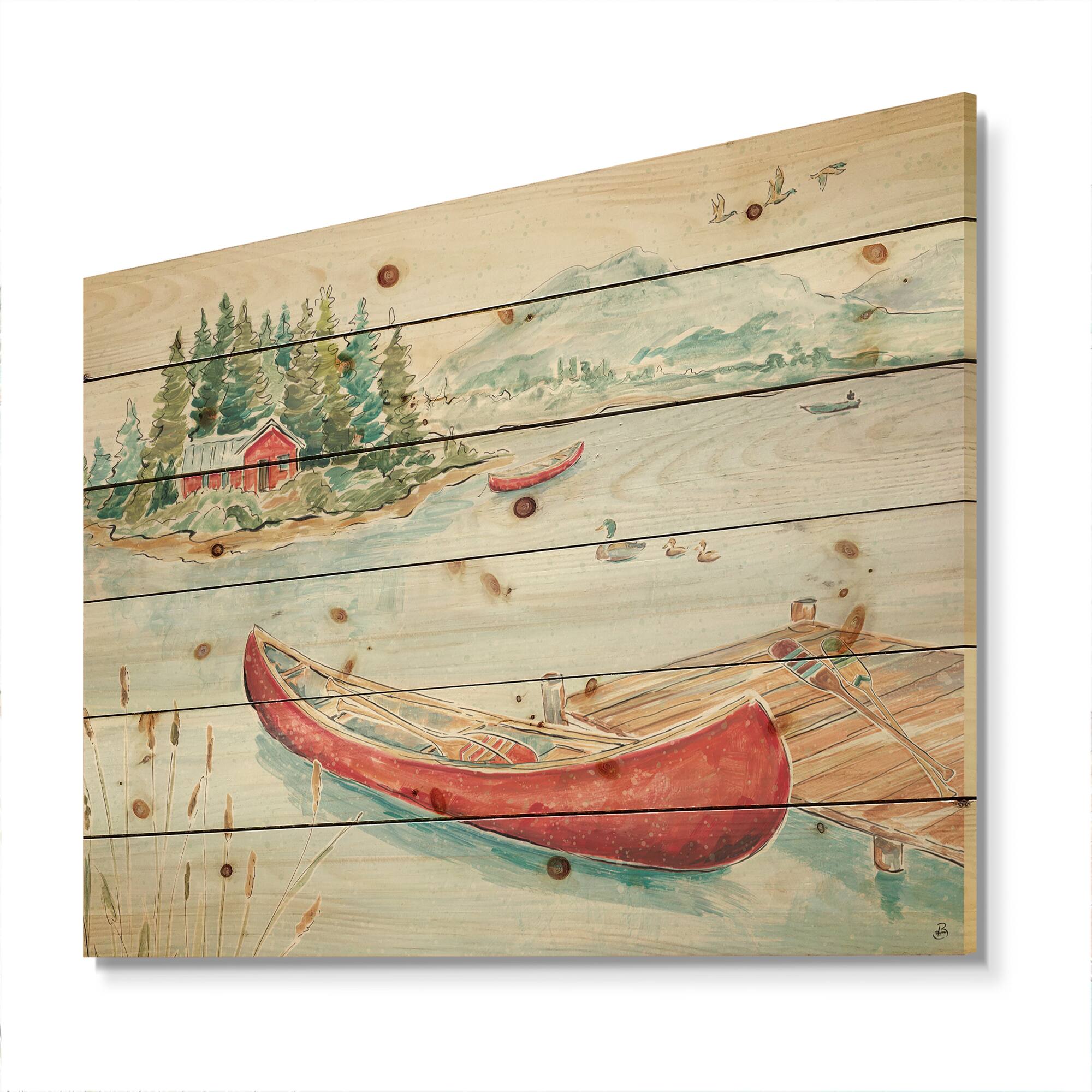 Designart - Lake House Canoes II