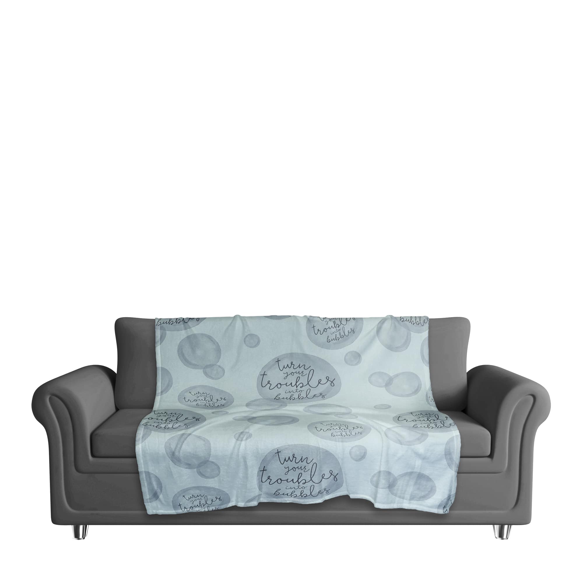 Turn Your Troubles Into Bubbles Coral Fleece Blanket