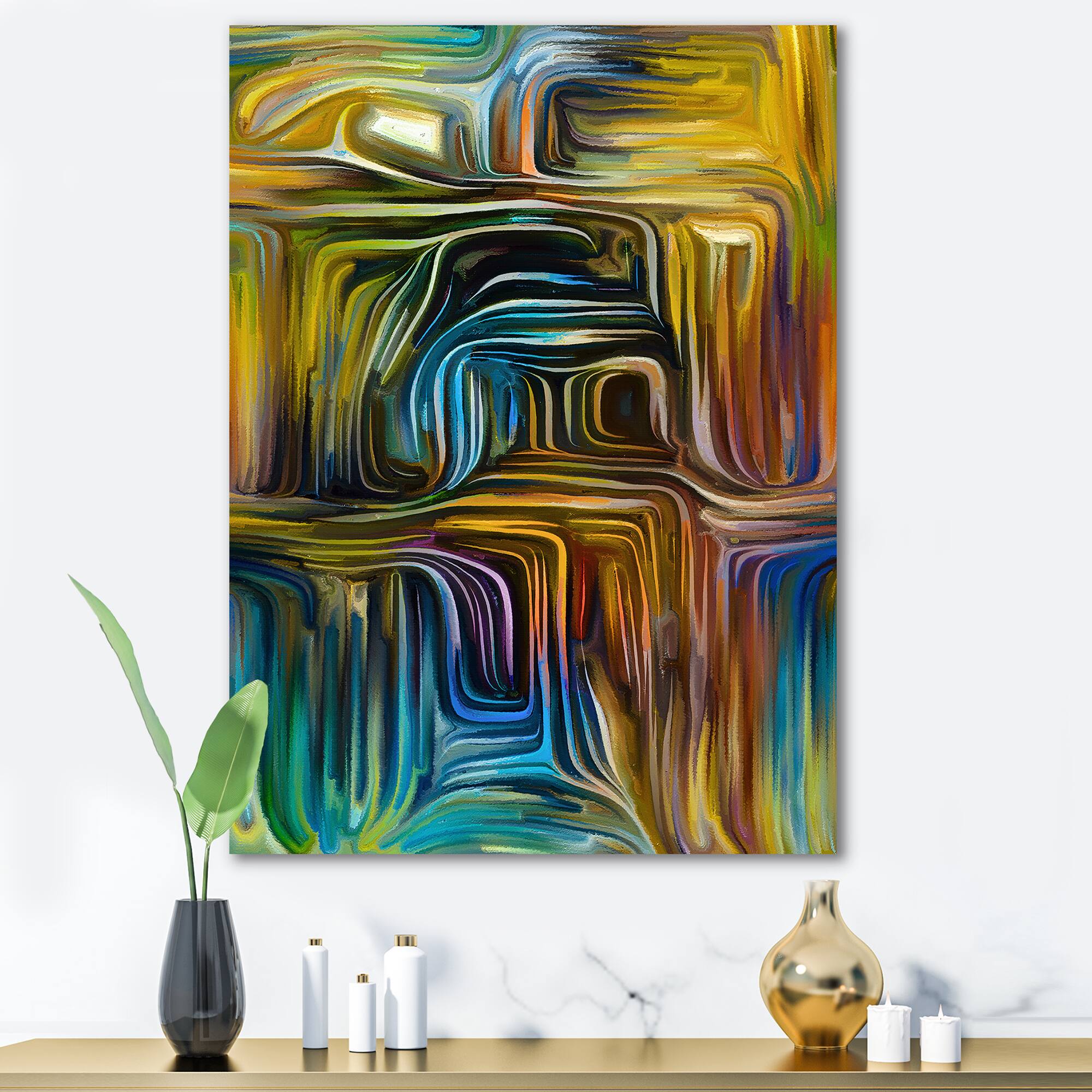Designart - Colour Fusion IV - Modern Canvas Wall Art Print