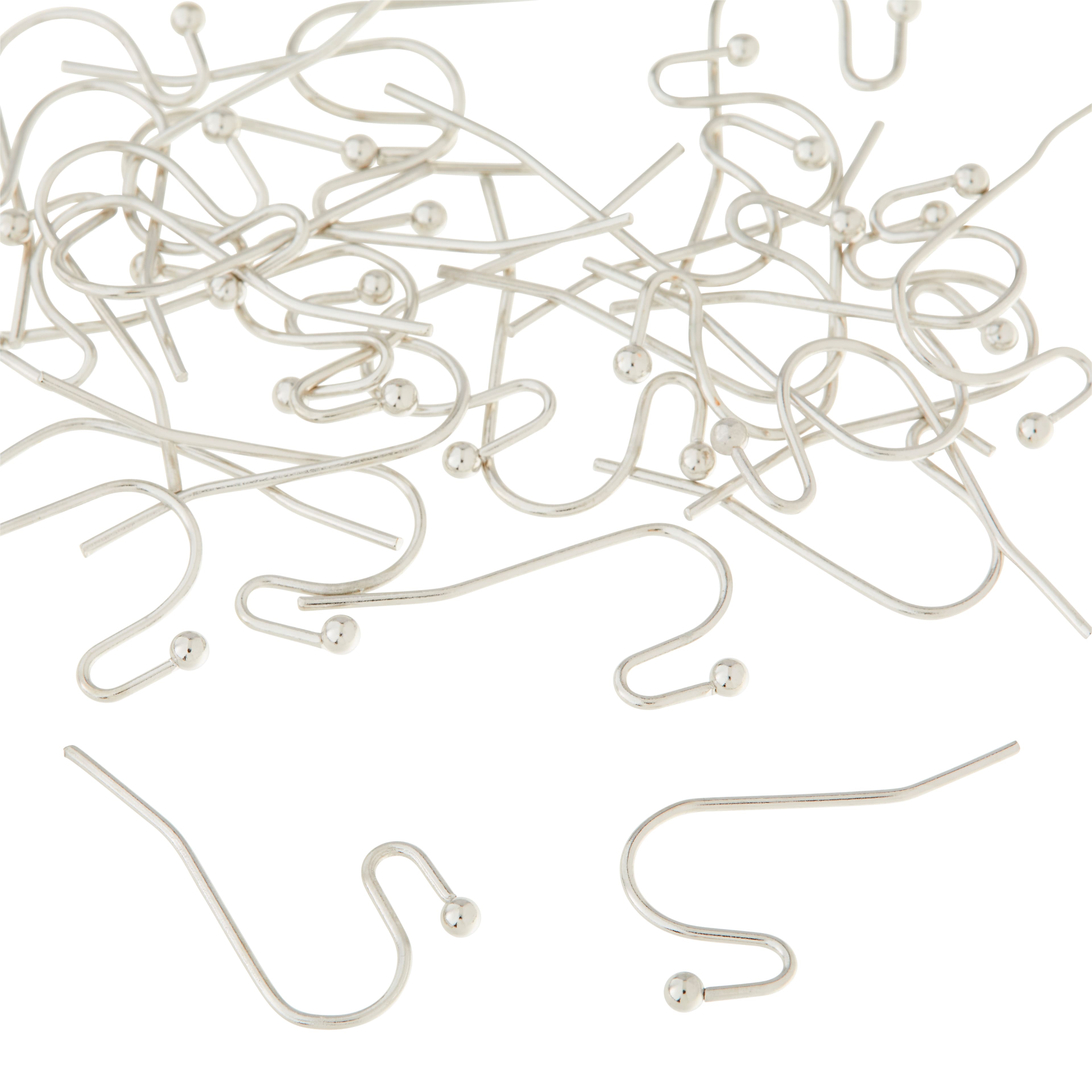 12 Packs: 30 ct. (360 total) Rhodium Plated Fish Hooks by Bead Landing™