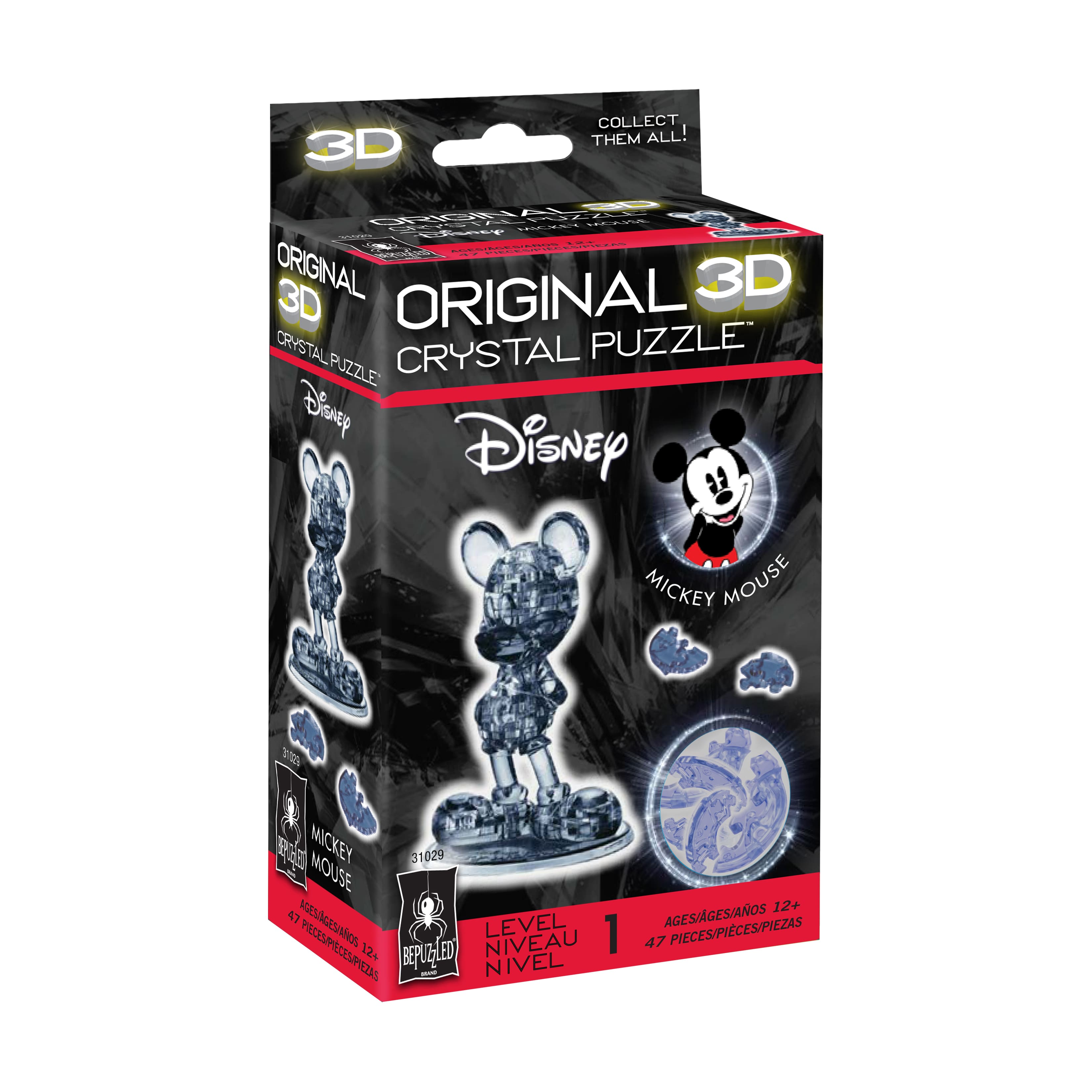 Original 3D Crystal Puzzle™ Disney Mickey Mouse 2nd Edition 47 Piece Puzzle