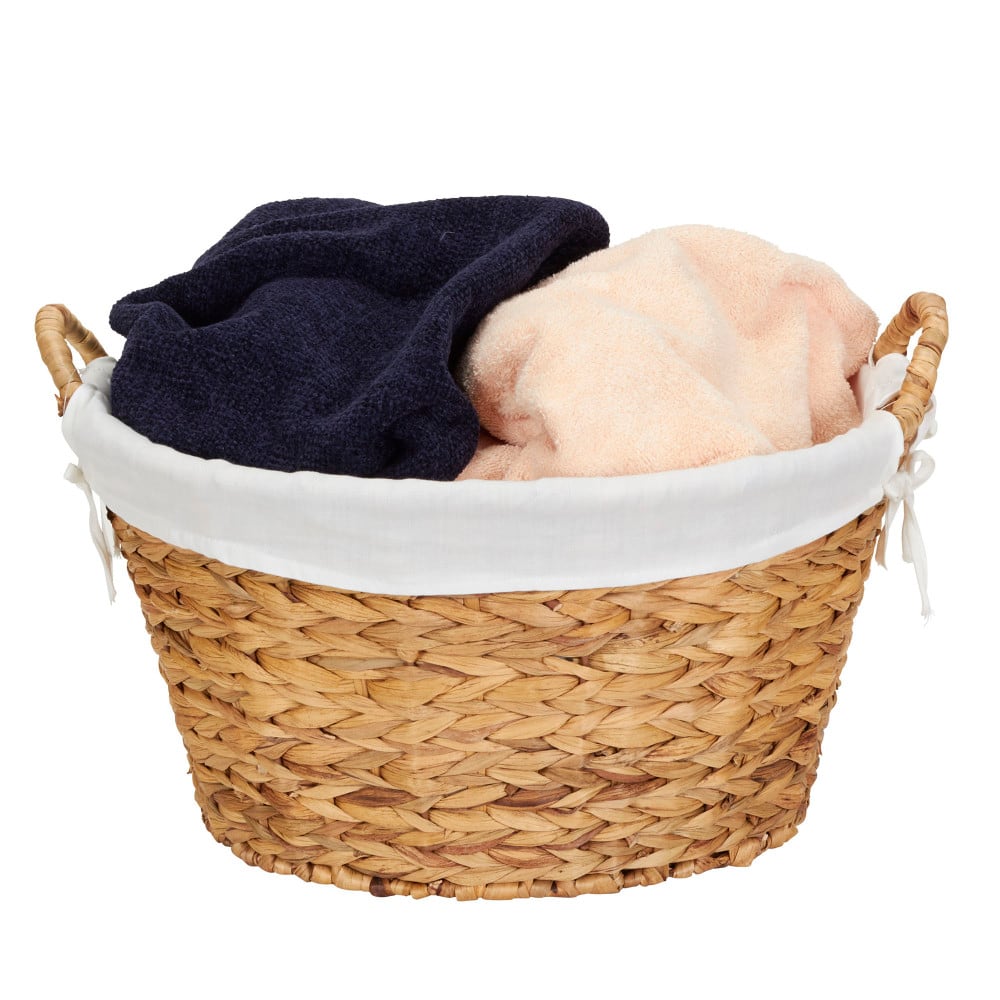Household Essentials 12.5" Round Wicker Laundry Basket with Handles