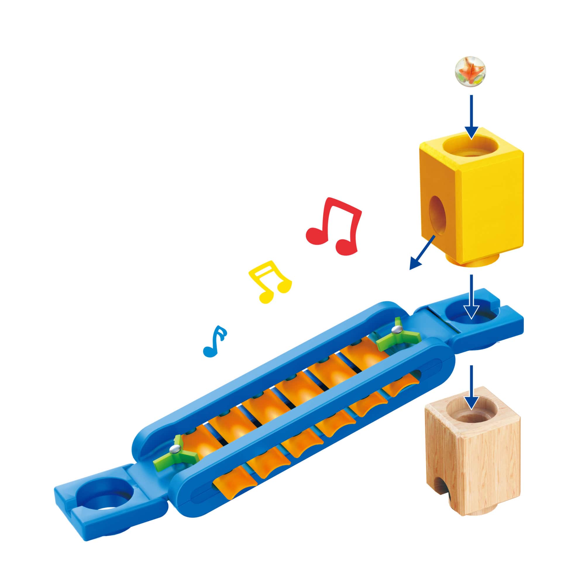 Hape Quadrilla Wooden Super Spiral Marble Run Construction Set