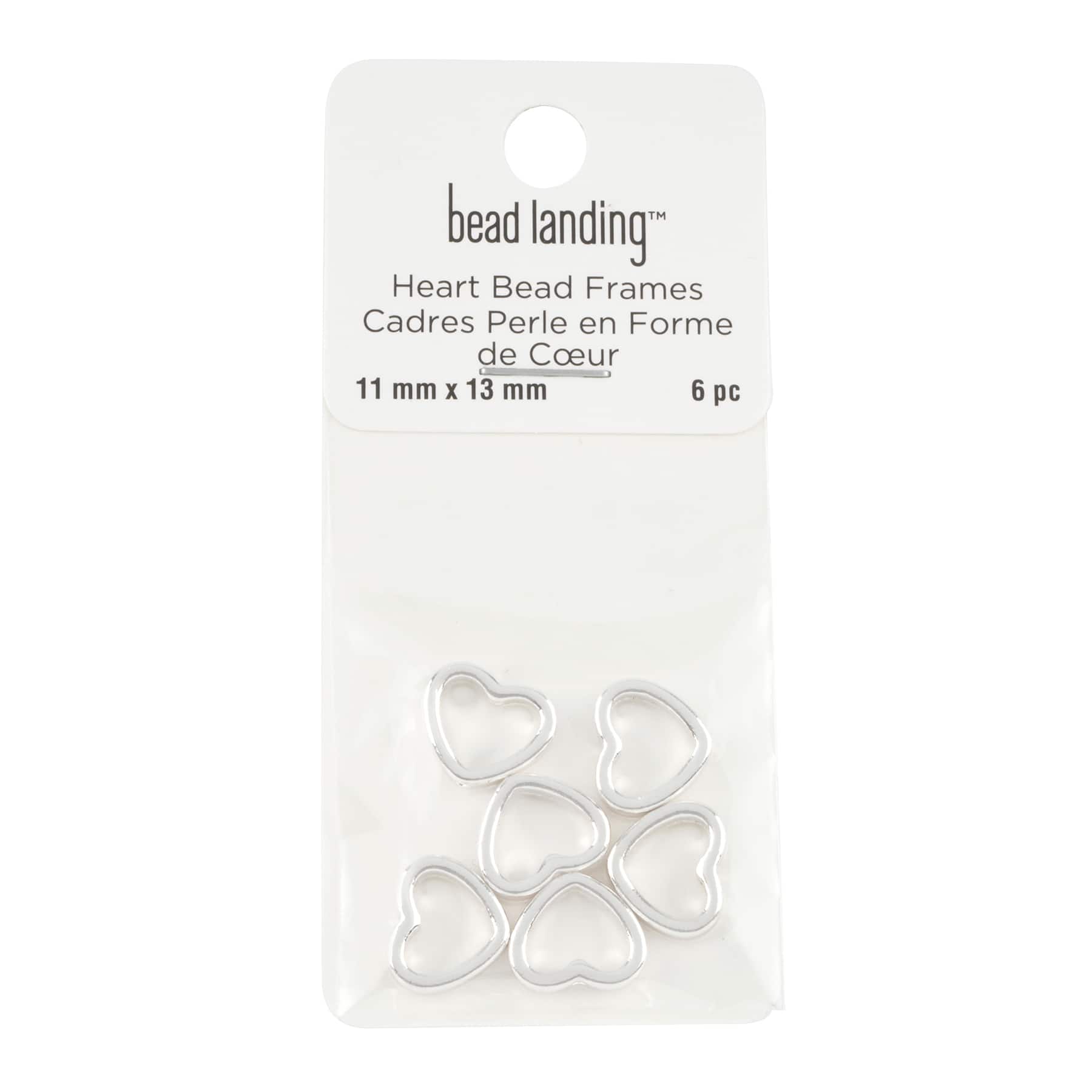 12 Packs: 6 ct. (72 total) Heart Bead Frames by Bead Landing