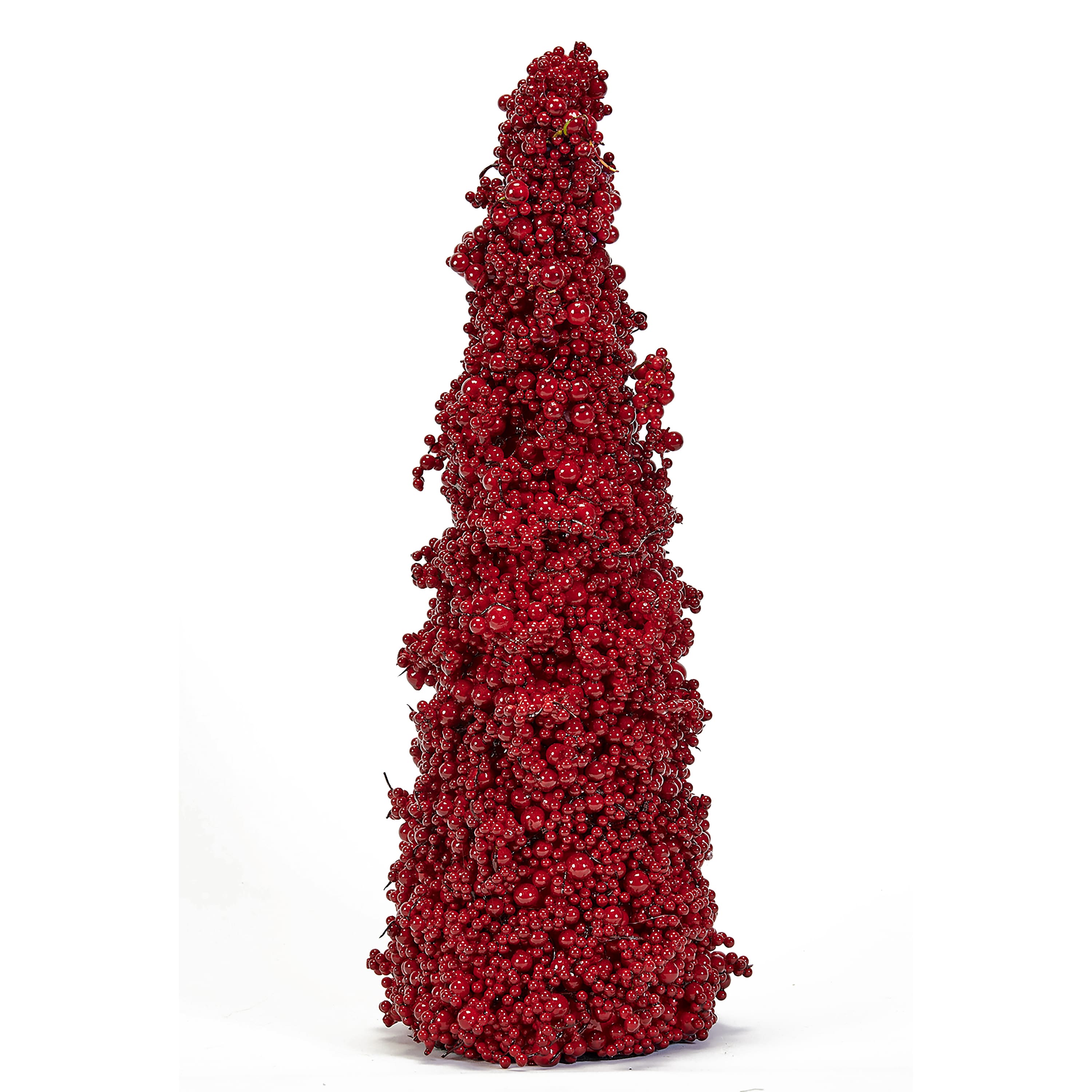 18" Red Holly Berries Artificial Christmas Tree Tabletop Décor