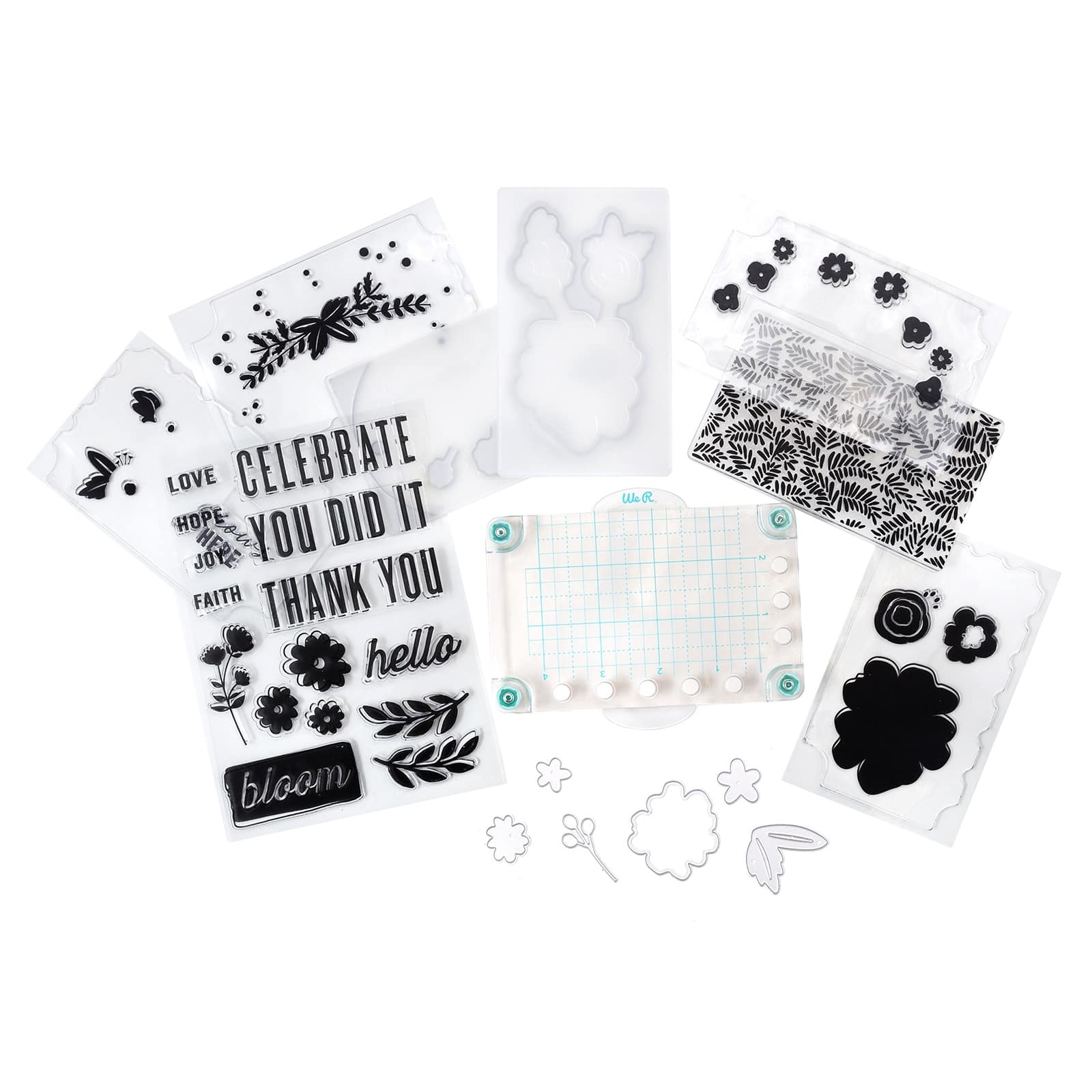 We R Memory Keepers® Floral Stamp, Die & Emboss Kit