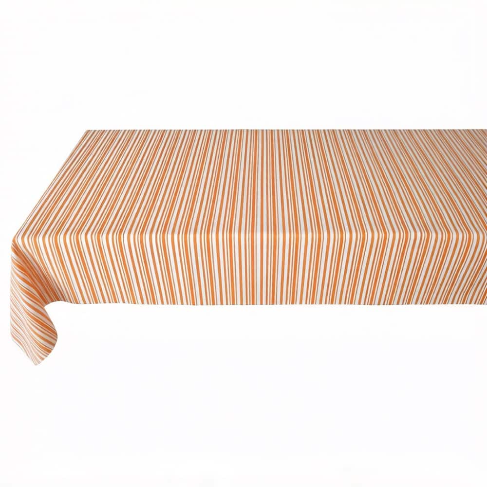 52" x 70" Citrus Kitchen Orange Stripes Tablecloth by Celebrate It™