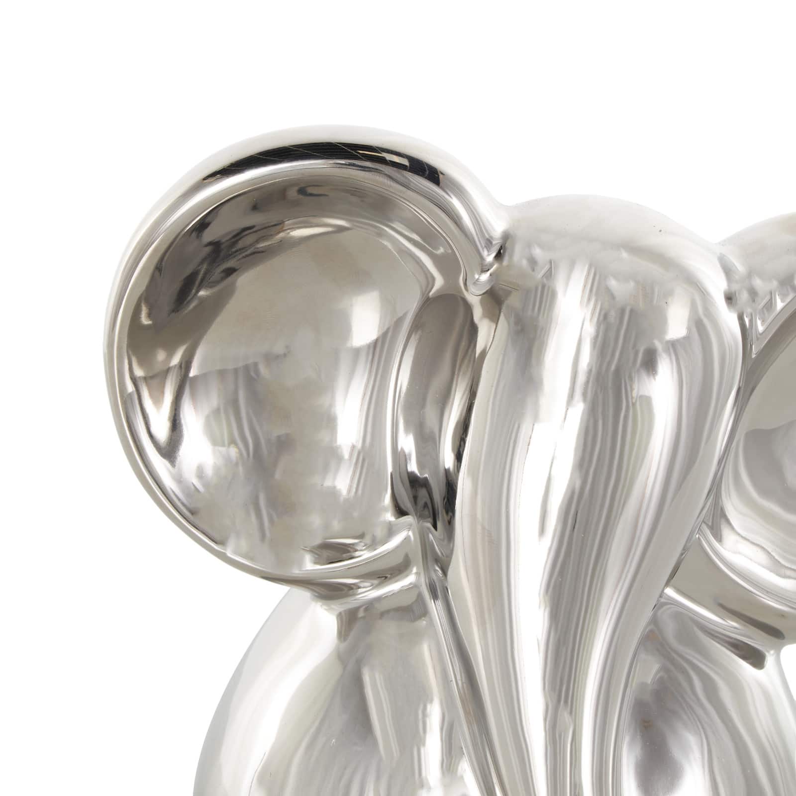 10" Ceramic Glossy Elephant Decorative Sculpture