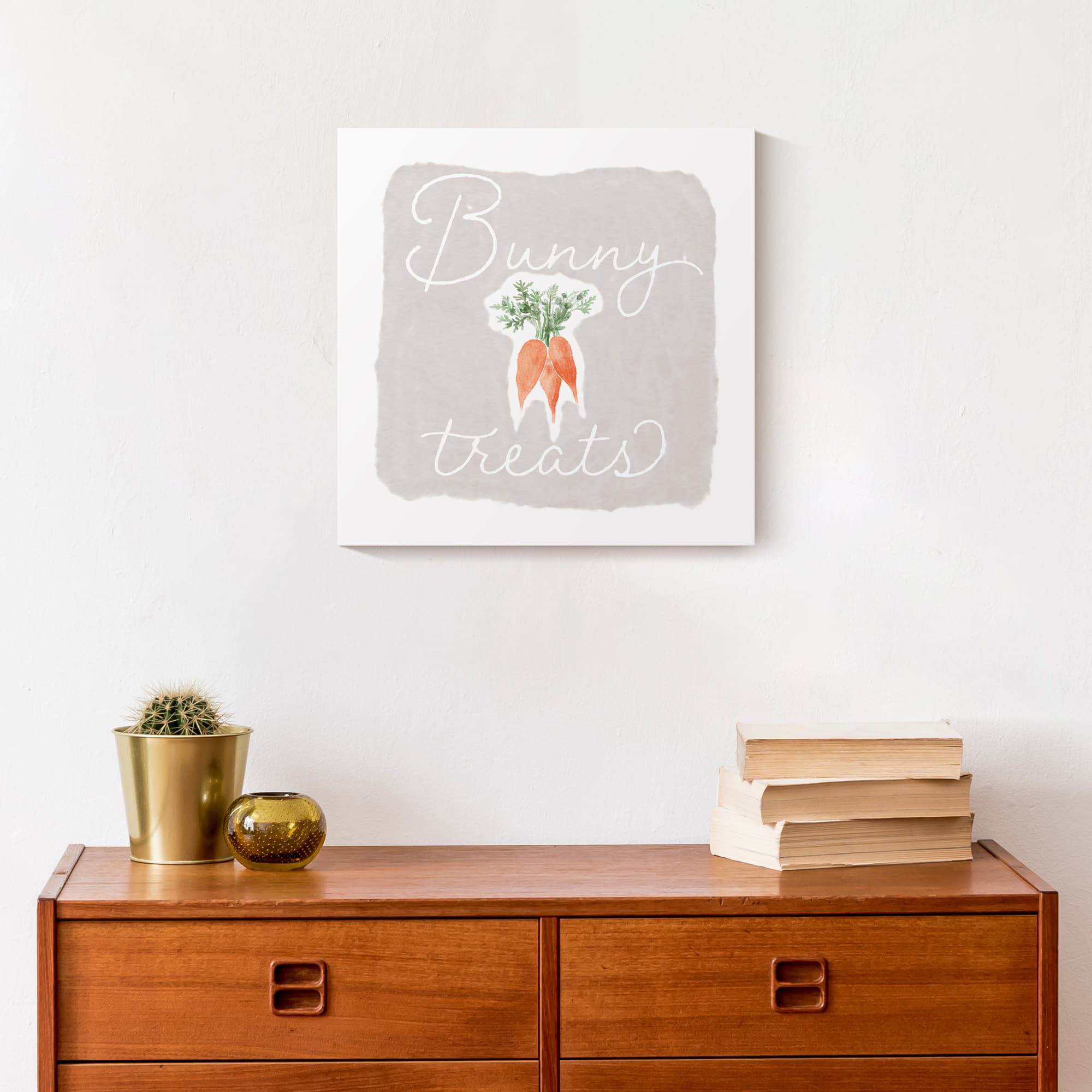Bunny Treats Canvas Wall Art