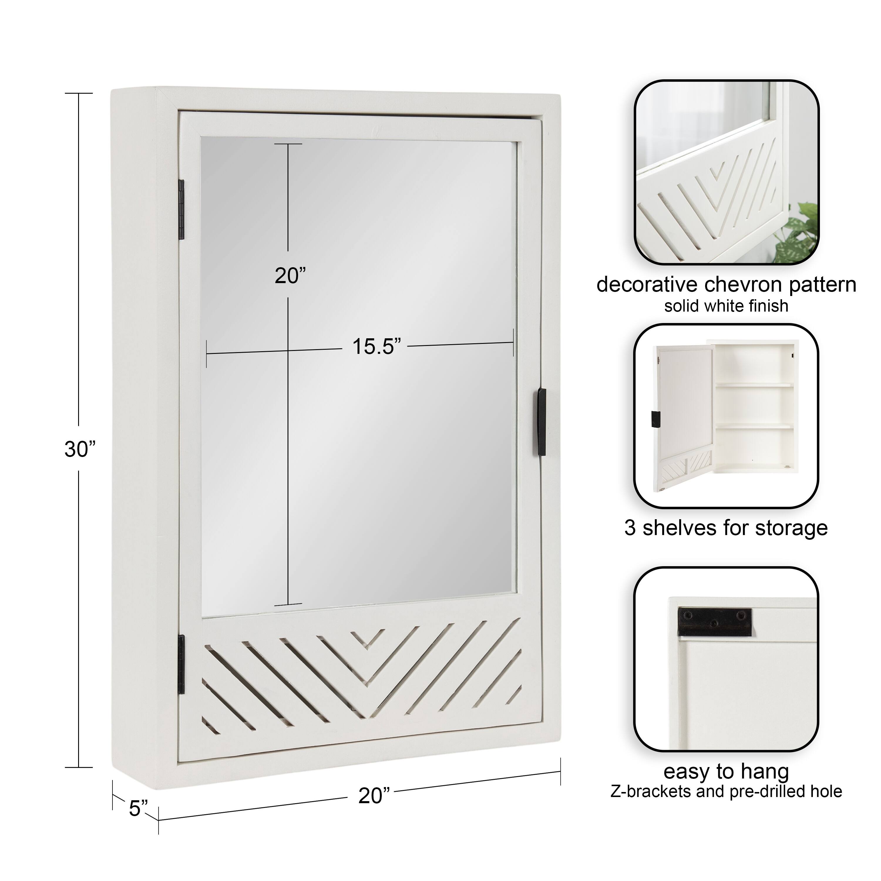 Kate and Laurel Mezzeta Bathroom Cabinet with Mirror