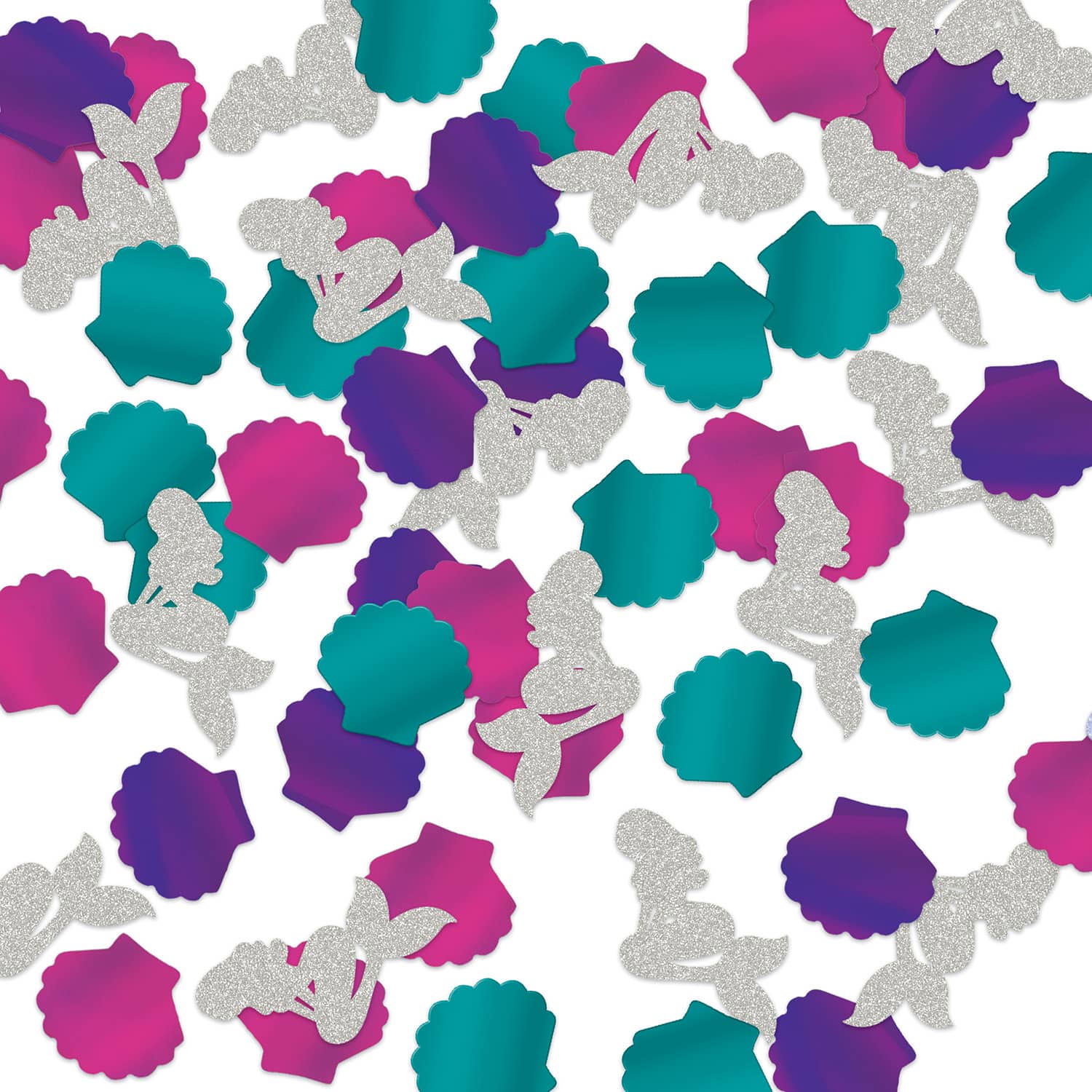 Beistle 1oz. Mermaid Deluxe Sparkle Confetti Packs, 2ct.