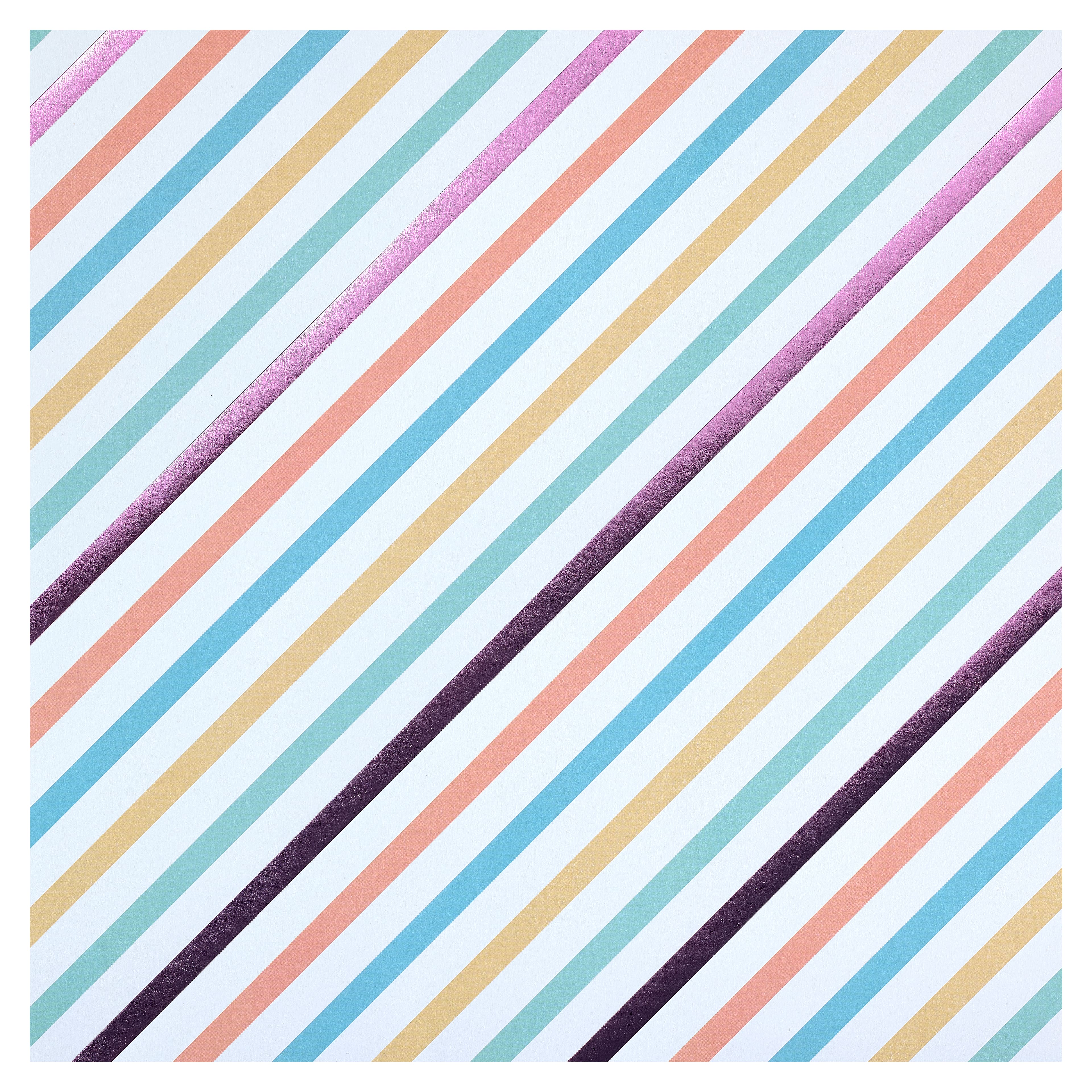 24 Pack: Pastel Stripe Cardstock Paper by Recollections™, 12" x 12"