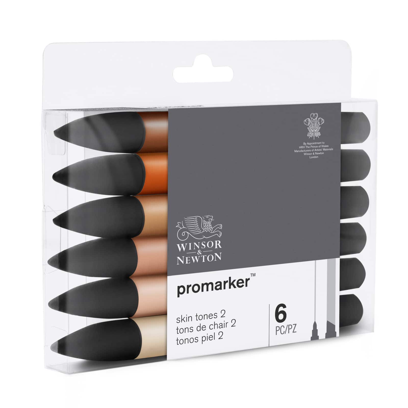 Winsor & Newton® ProMarker™ 6 Marker Set, Skin Tones 2