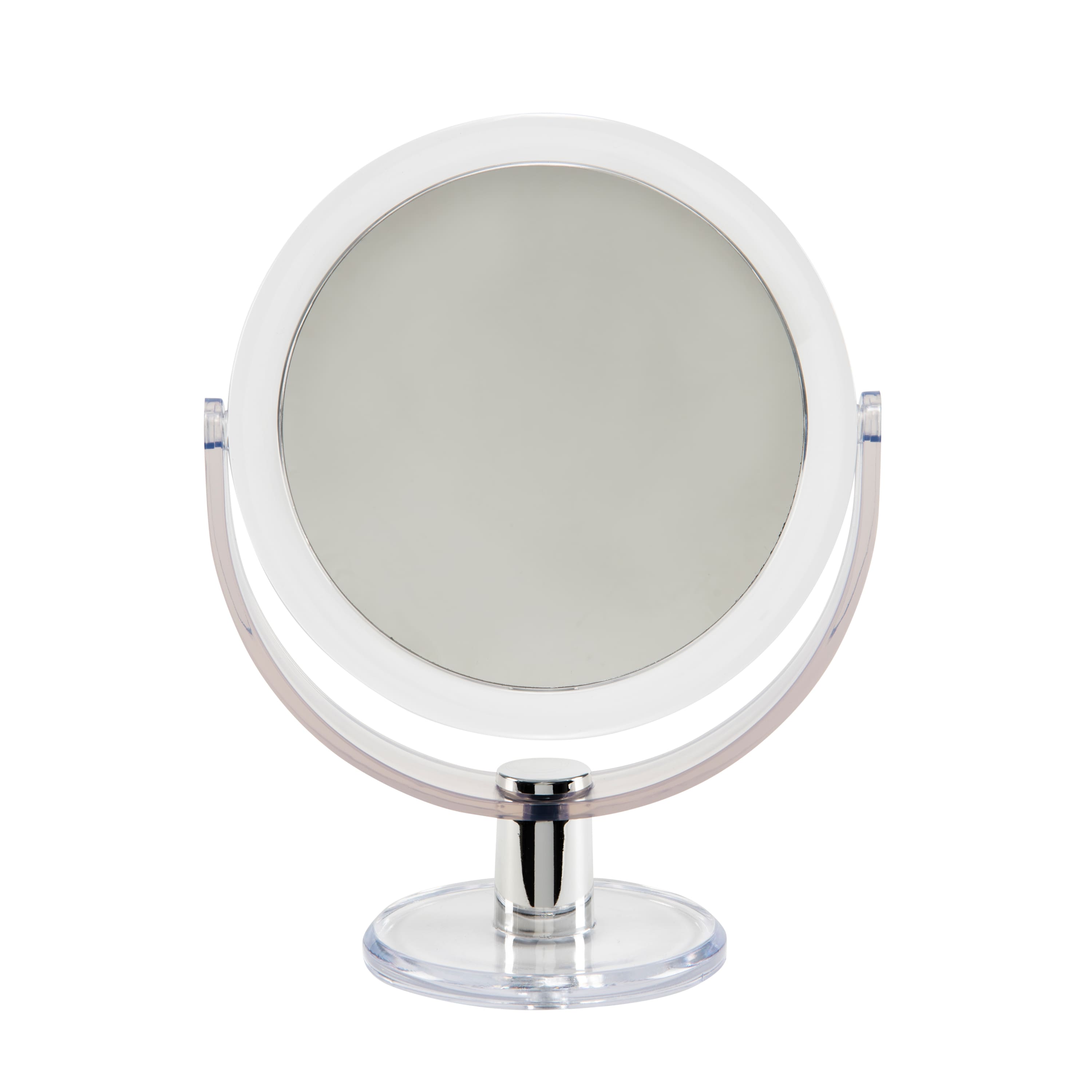 Home Details 7" Black Dual Sided 10X Magnification Rubberized Vanity Mirror
