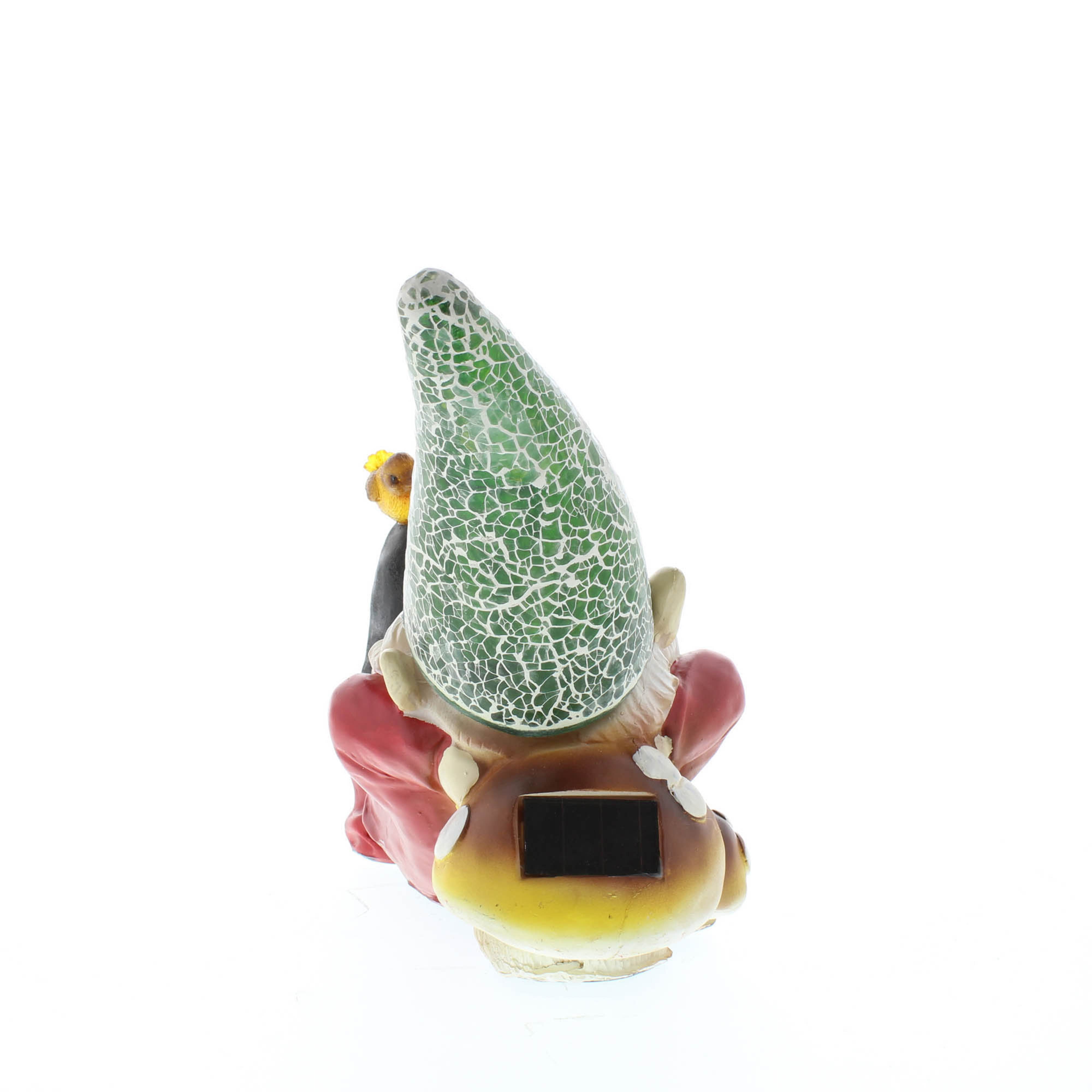11" Lazy Gnome Solar Statue