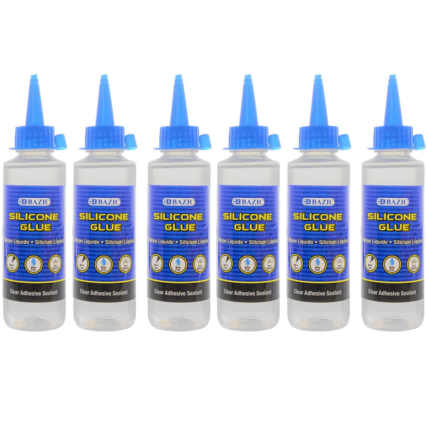 BAZIC Products® 3.38oz. Silicone Glue, 6ct.