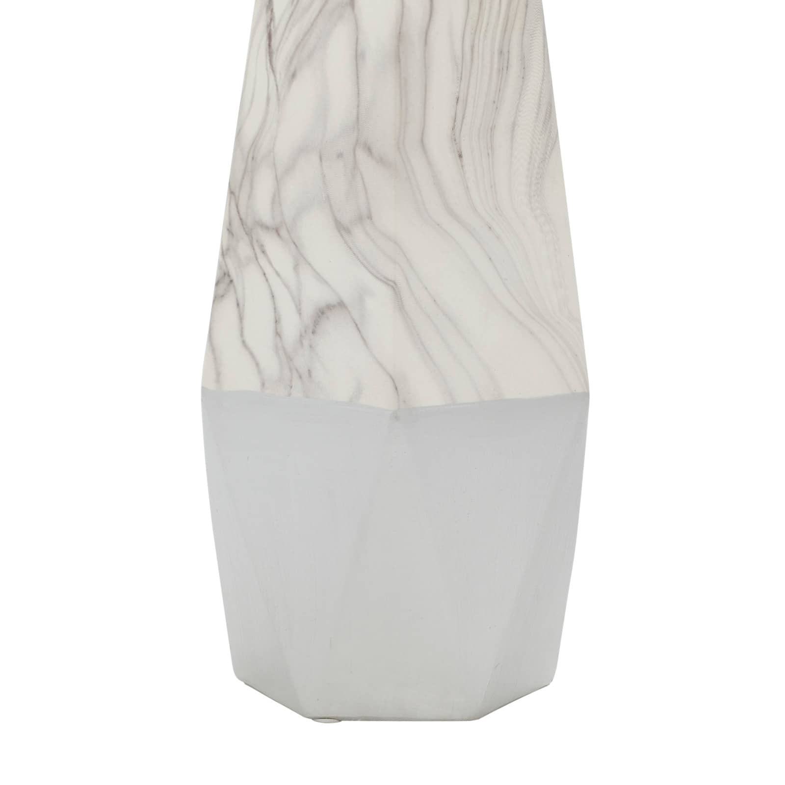 18" Gray Stoneware Contemporary Vase