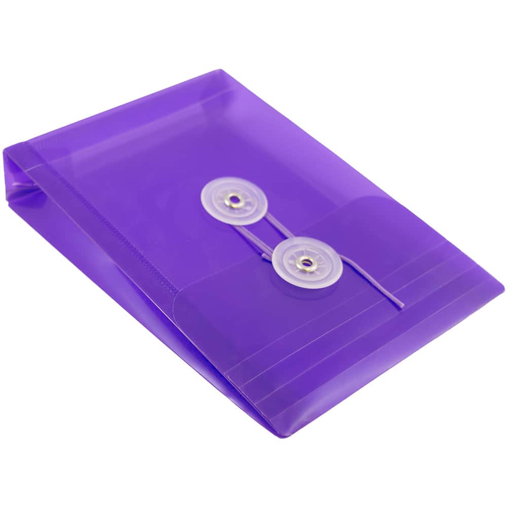 JAM Paper 4.25" x 6.25" Plastic Button & String Tie Closure Envelopes