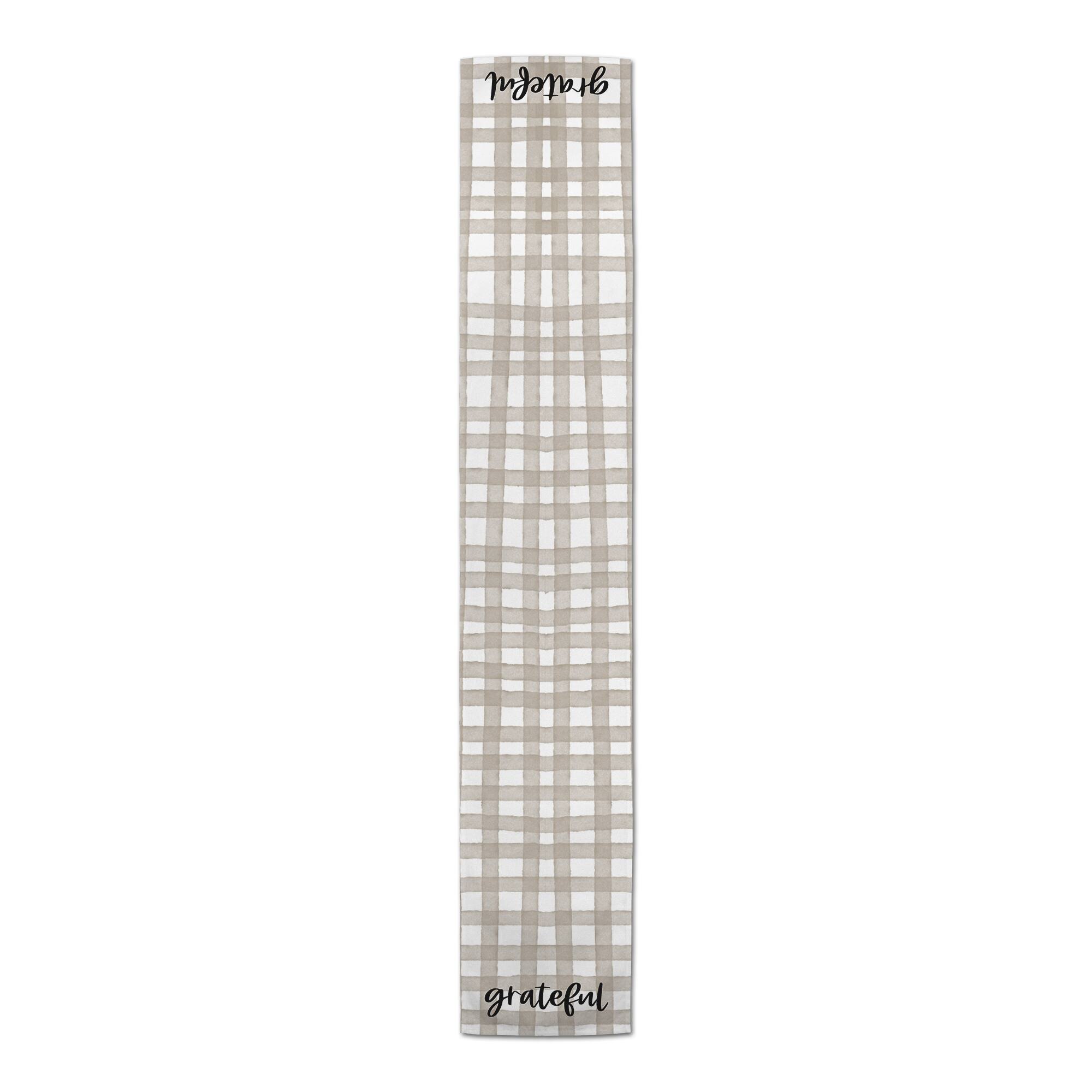 72" Green Plaid Grateful Poly Twill Table Runner