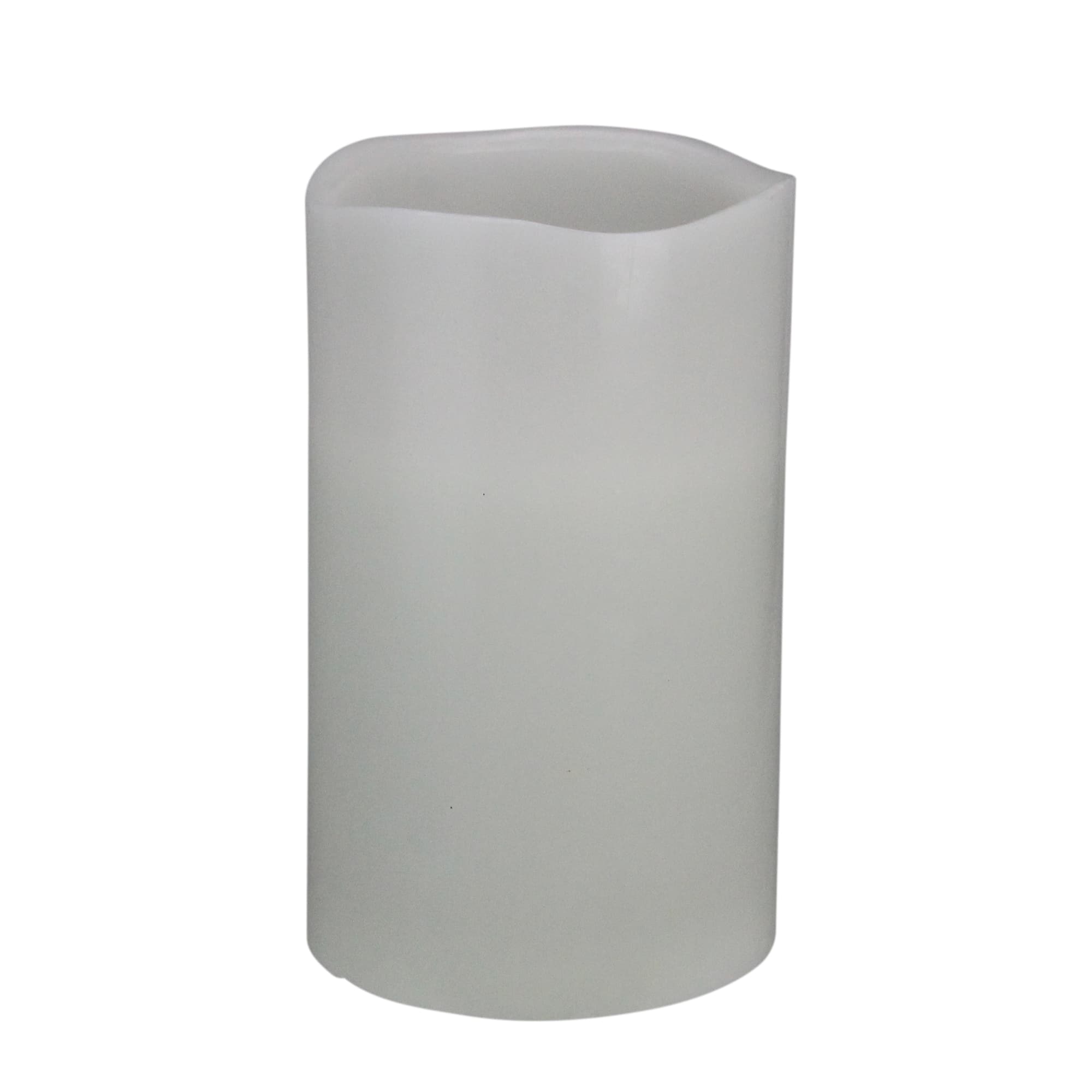 10" White Flameless LED Lighted Flickering Christmas Pillar Candle