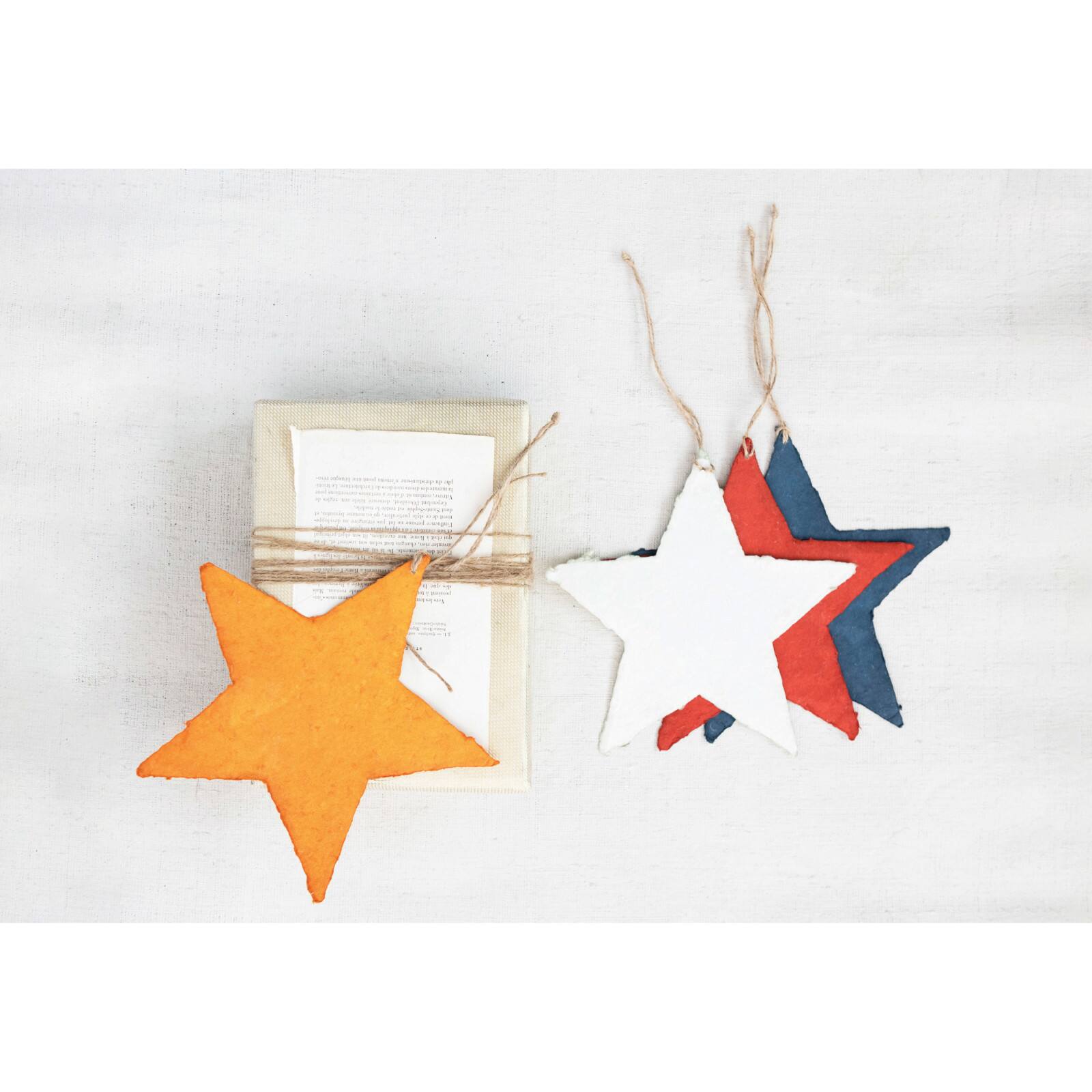 Hello Honey® 8" Paper Star Ornament Set