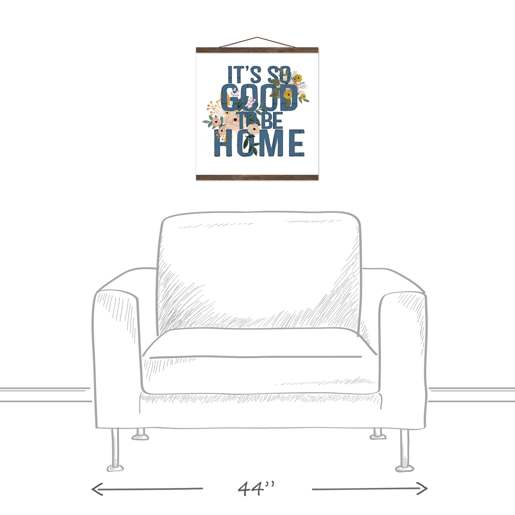It's So Good to be Home Teak Hanging Canvas