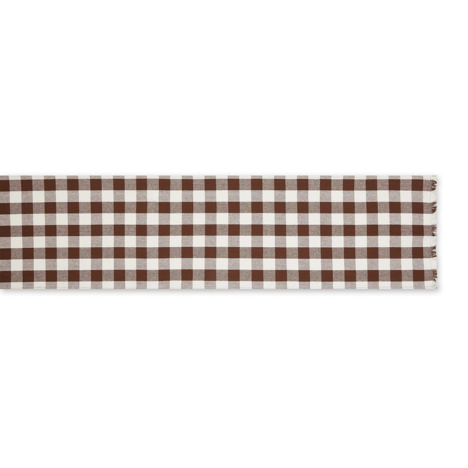 DII® 108" Heavyweight Check Fringed Table Runner