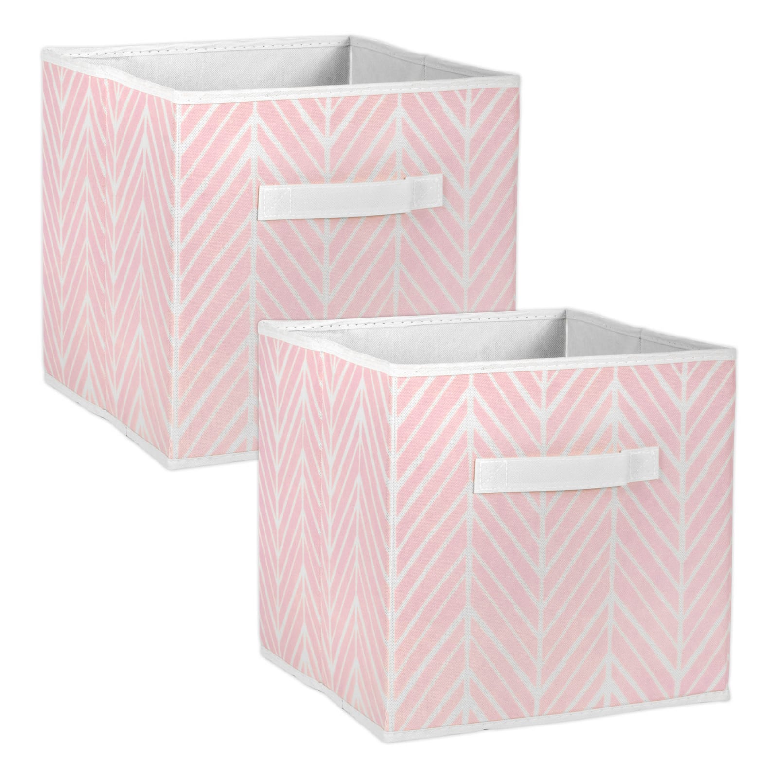 DII® 11" Nonwoven Polyester Herringbone Storage Cubes, 2ct.