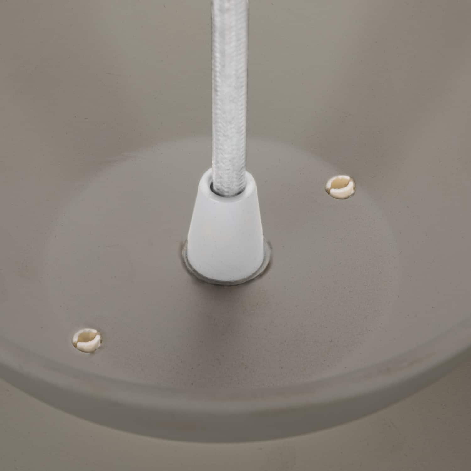 Hello Honey® Sienna Matte Charcoal Boho Ceramic Ceiling Light with White Fabric Cord