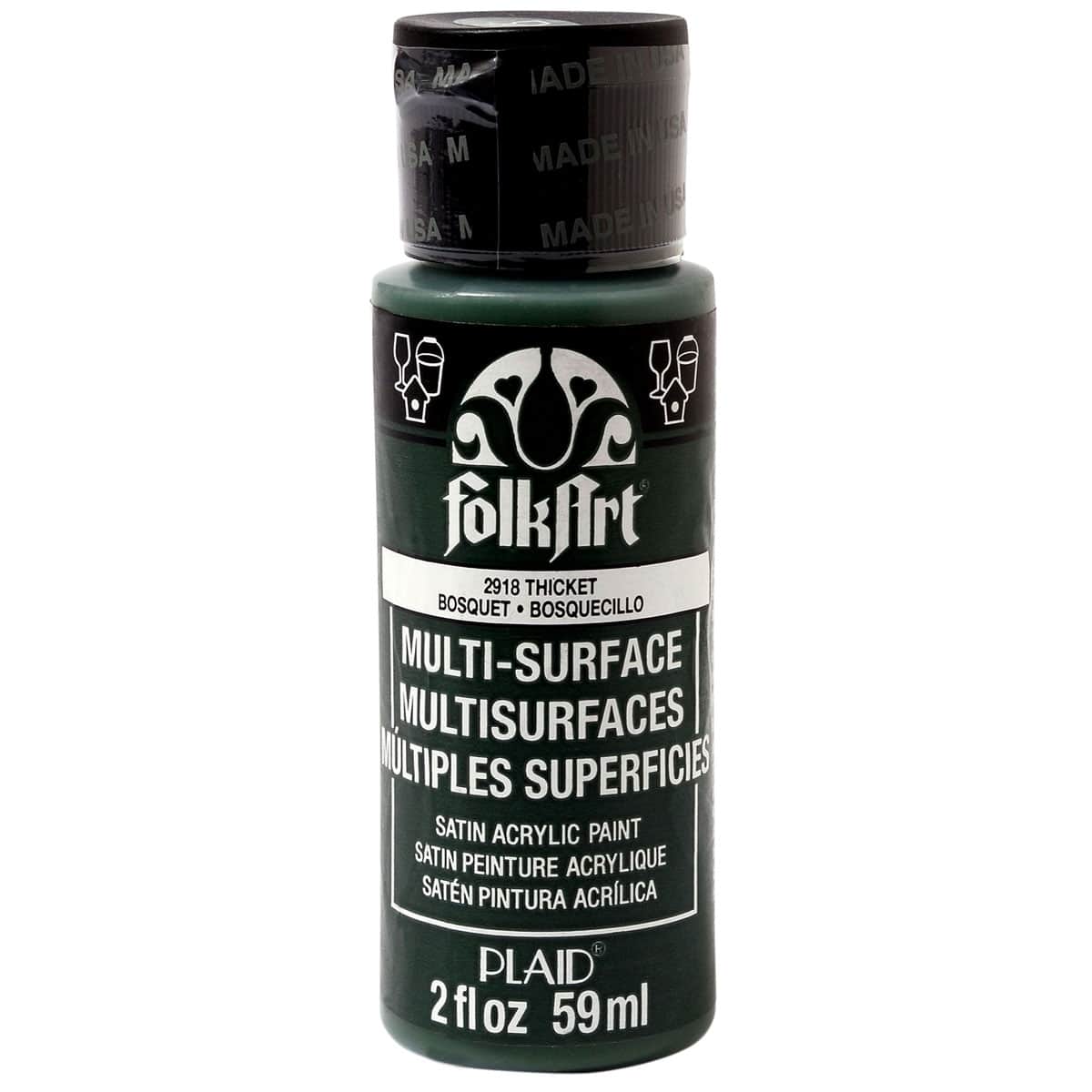 12 Pack: FolkArt® Multi-Surface Satin Acrylic Paint, 2oz.