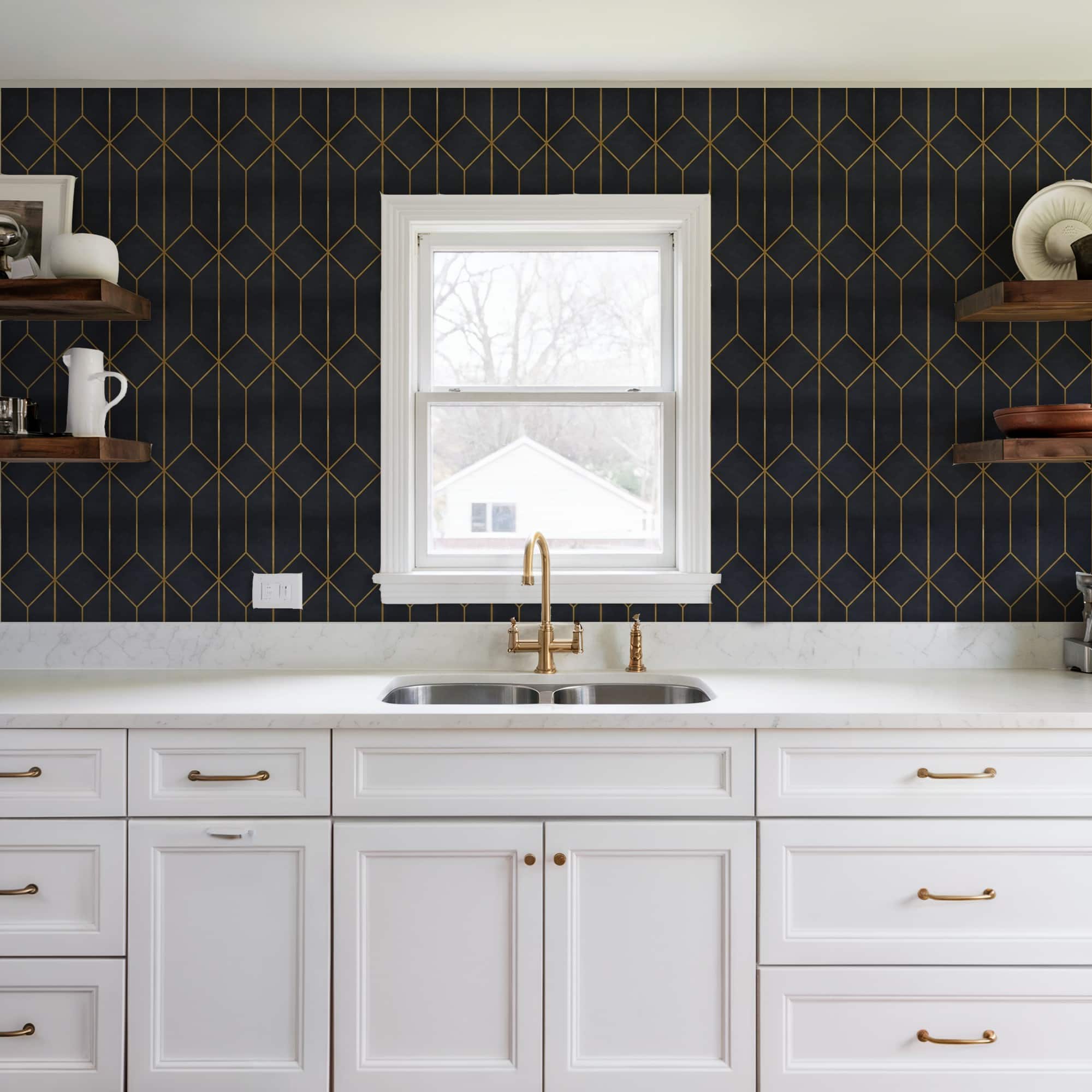 Designs Direct Diamond Trellis Peel & Stick Wallpaper