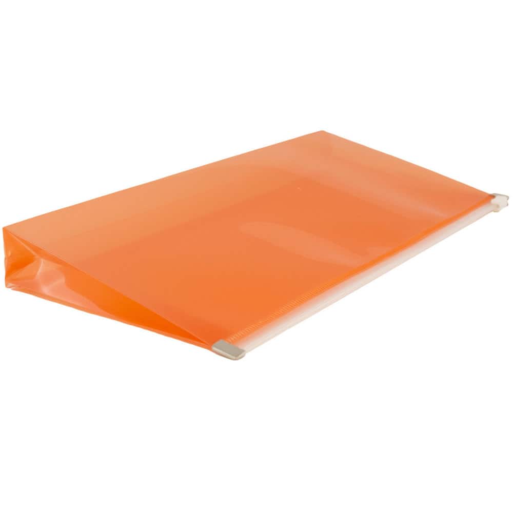 JAM Paper 5'' x 10'' Clear Plastic Pencil Pouch with Zip Closure