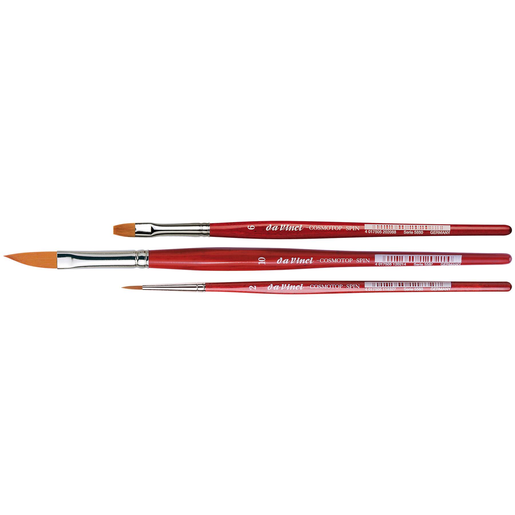 da Vinci COSMOTOP-SPIN May & Berry Artist Signature 3 Piece Synthetic Brush Set