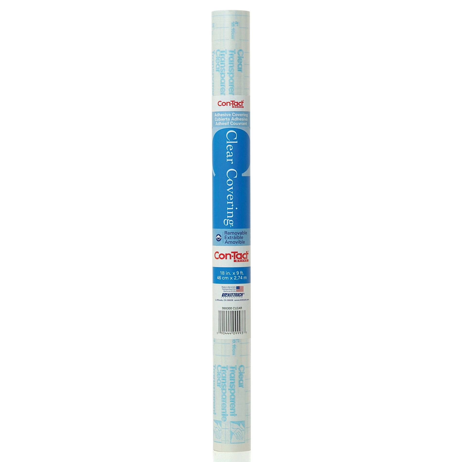 Con-tact® Clear Covering™ Clear Adhesive Roll, 18" x 9 ft, 6 Rolls