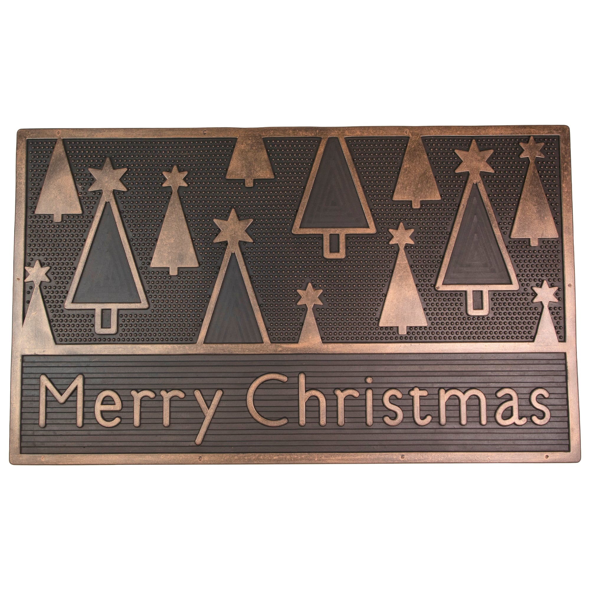 30" Black & Gold Merry Christmas Doormat