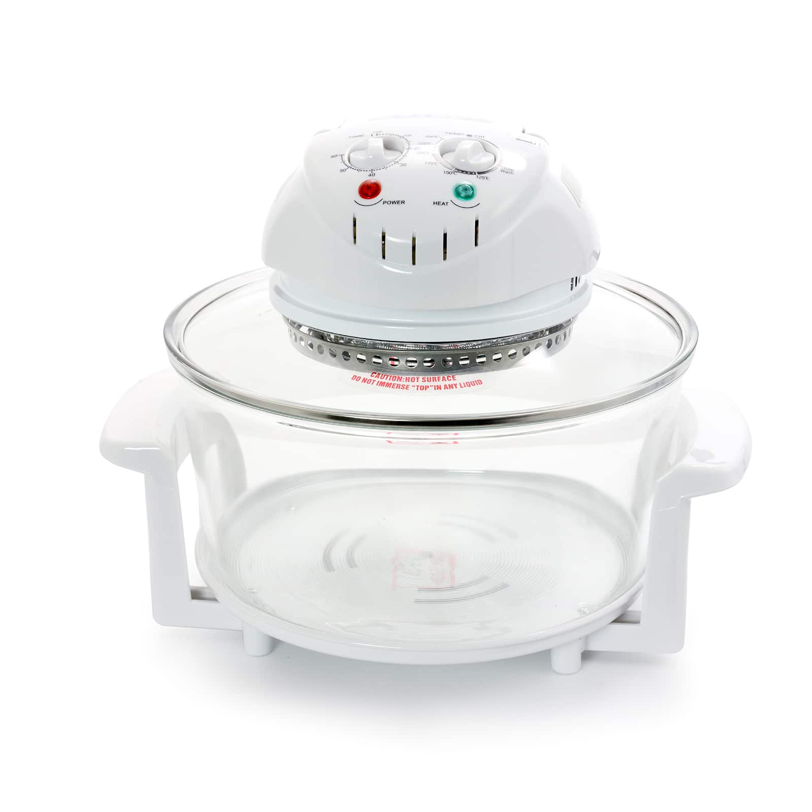 MegaChef 14.25" White Multipurpose Countertop Halogen Oven Air Fryer/Rotisserie/Roaster