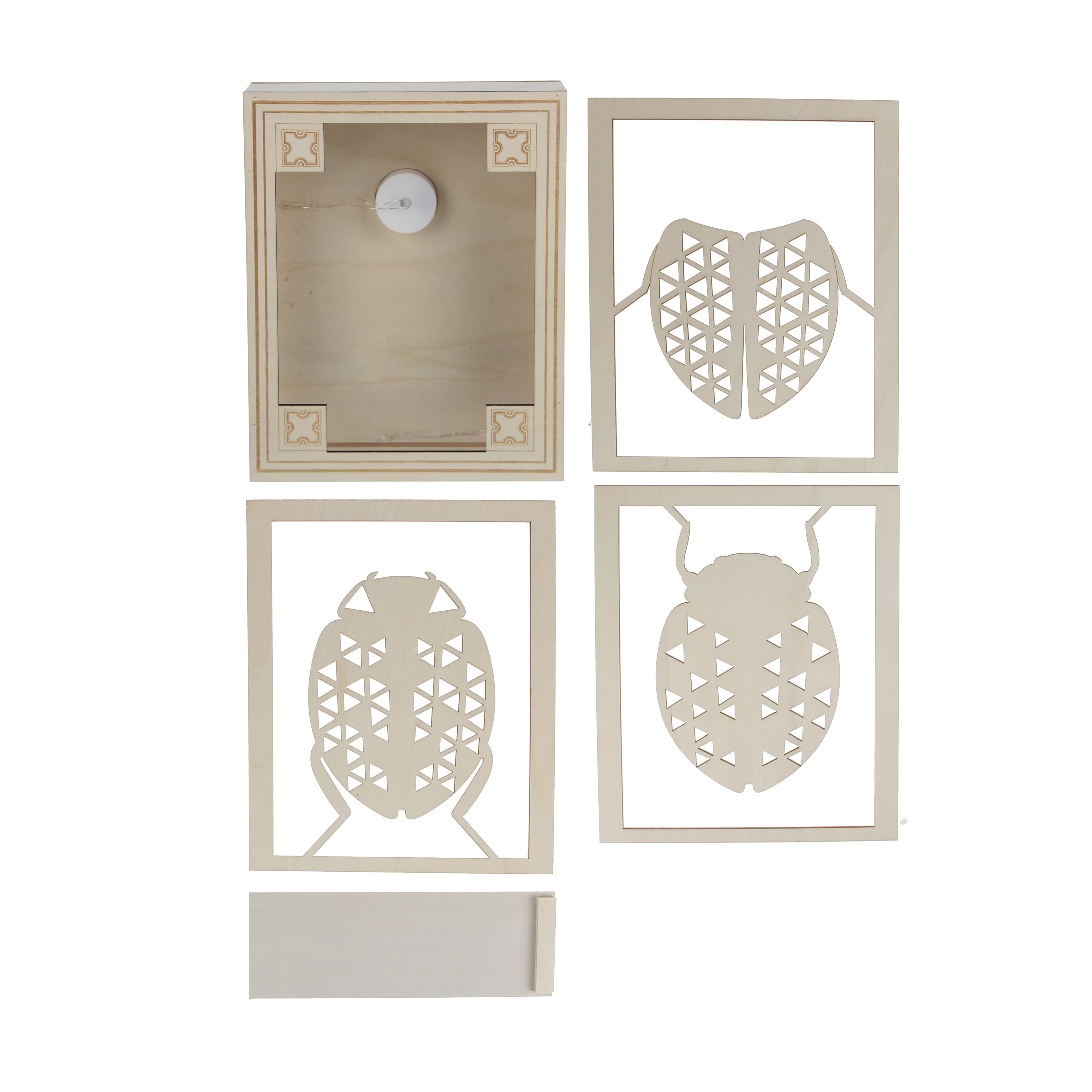 Jonathan Adler x Michaels 8.75" Geometric Beetle DIY LED Shadow Box Décor